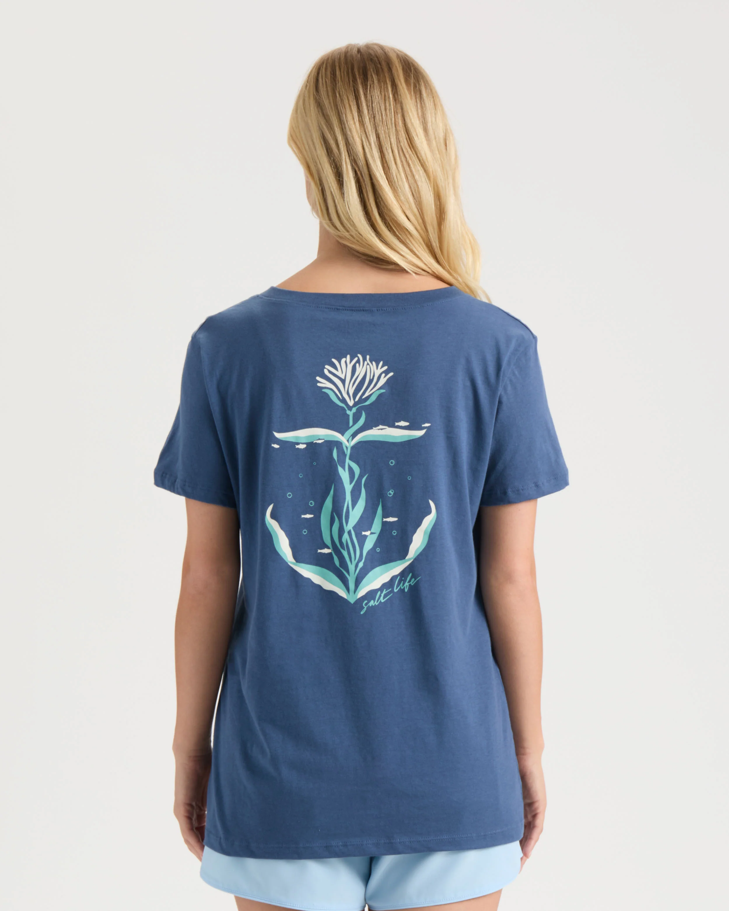 Women's Anchored Kelp Short Sleeve Shirt - Image 3