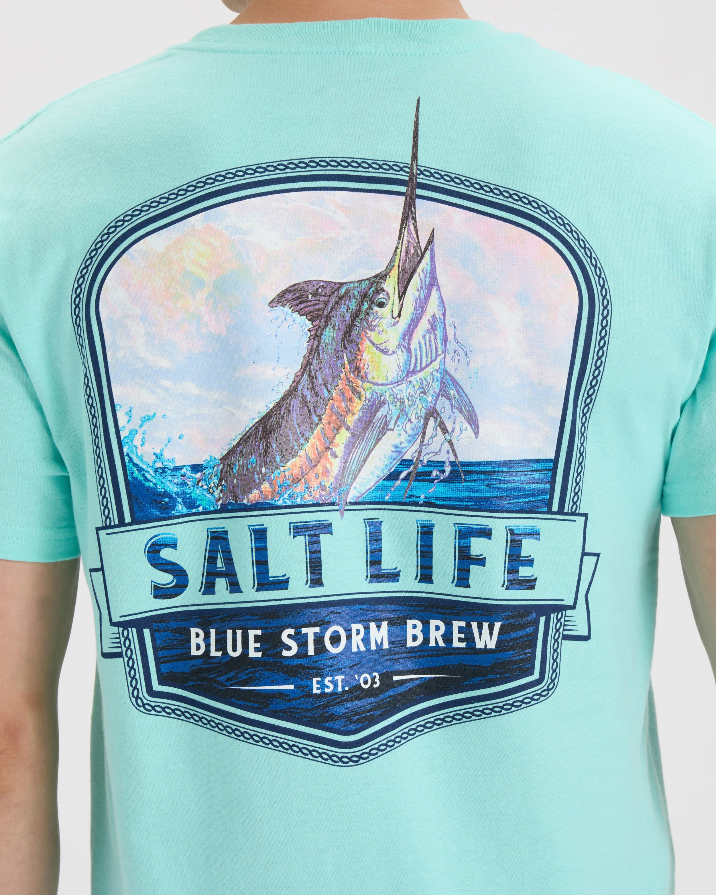 Men’s Blue Storm Brew Short Sleeve Tee - Image 5