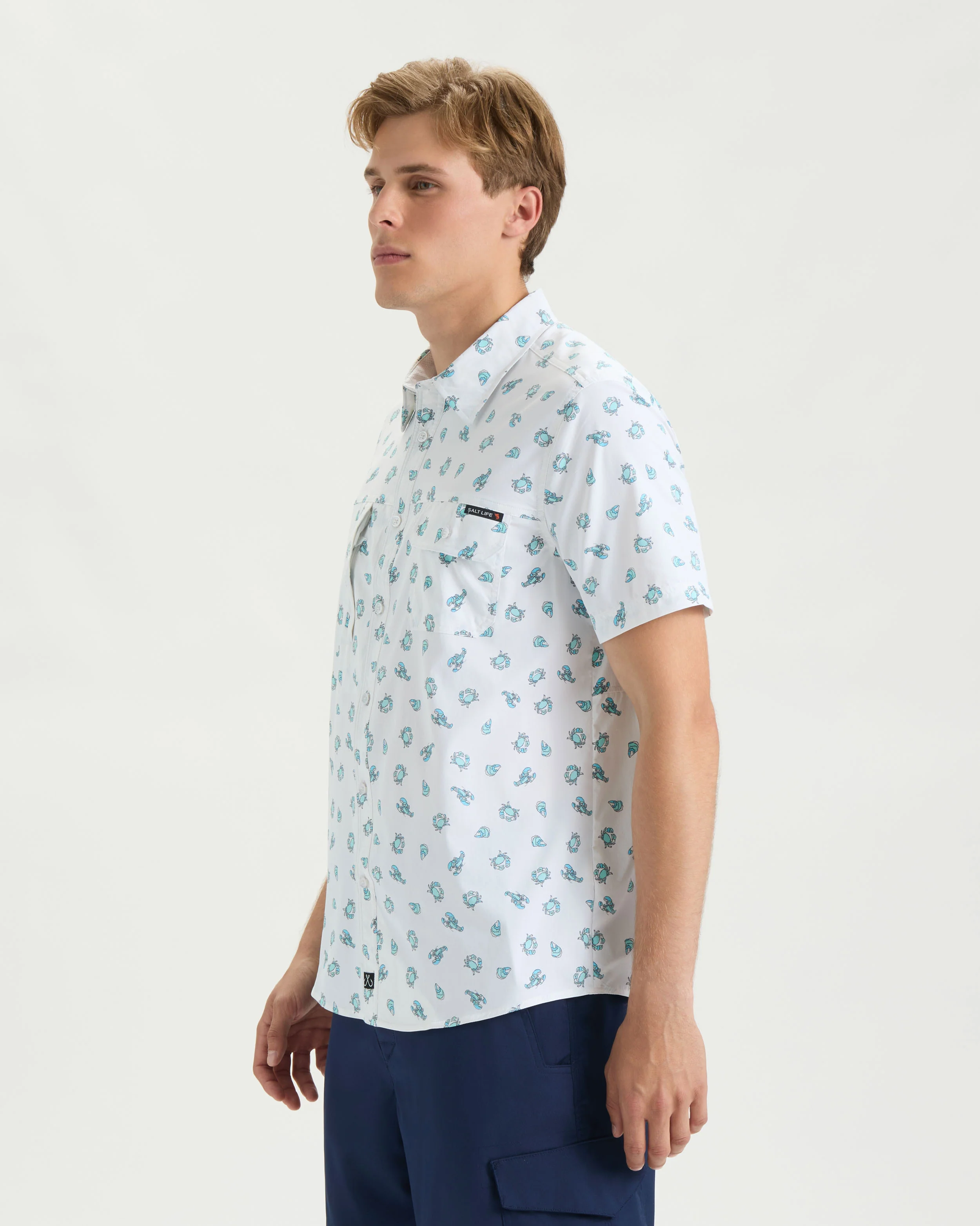 Men's Crustacean Life Woven Shirt - Image 6