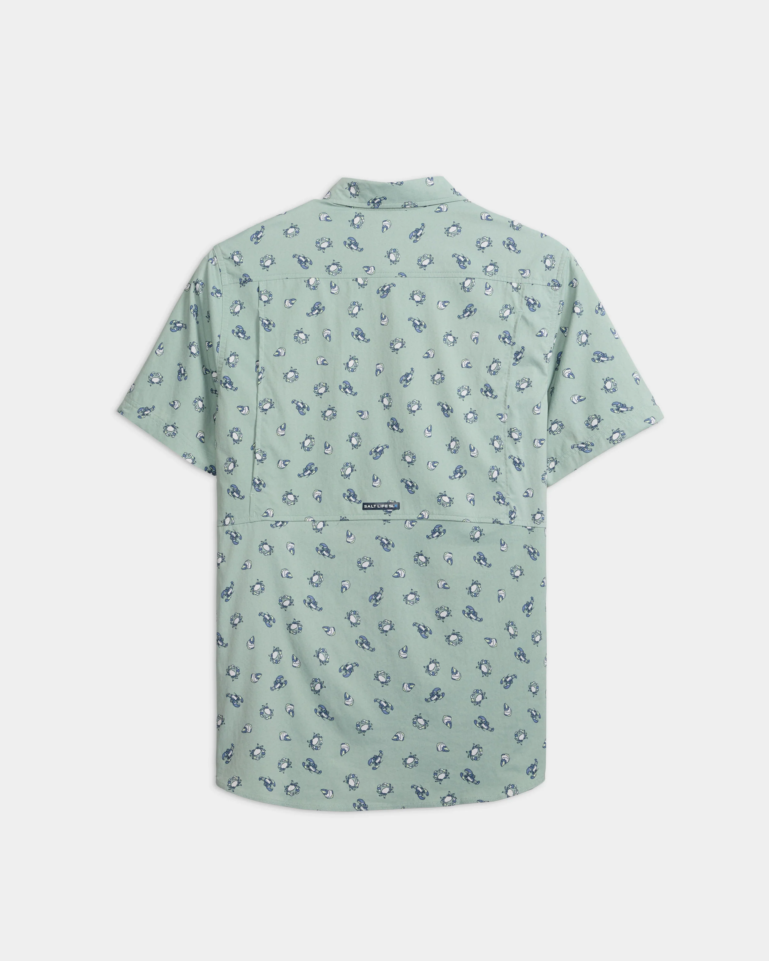 Men's Crustacean Life Woven Short Sleeve Shirt - Image 10