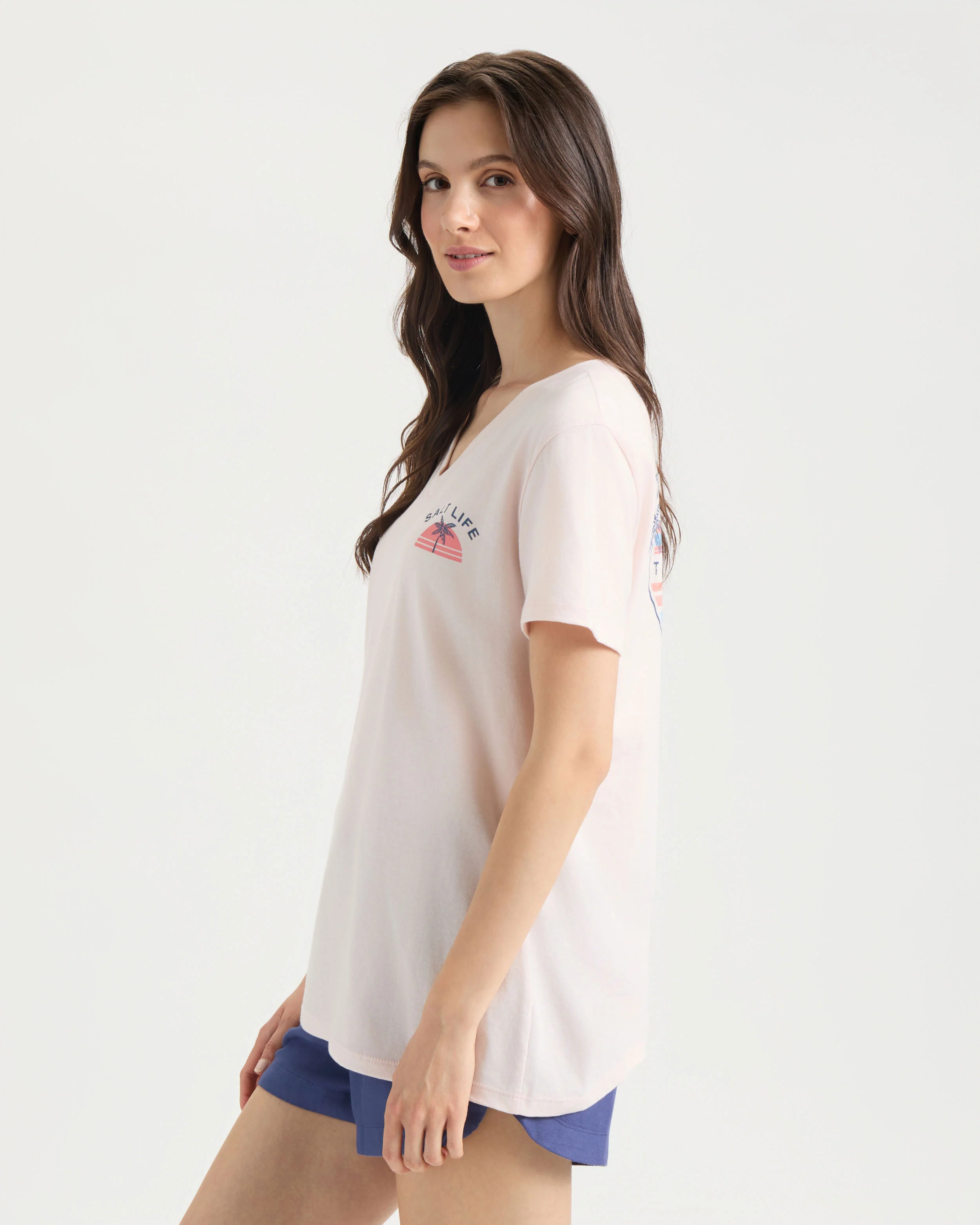 Women's Easy Does It Short Sleeve V-Neck Shirt - Image 4