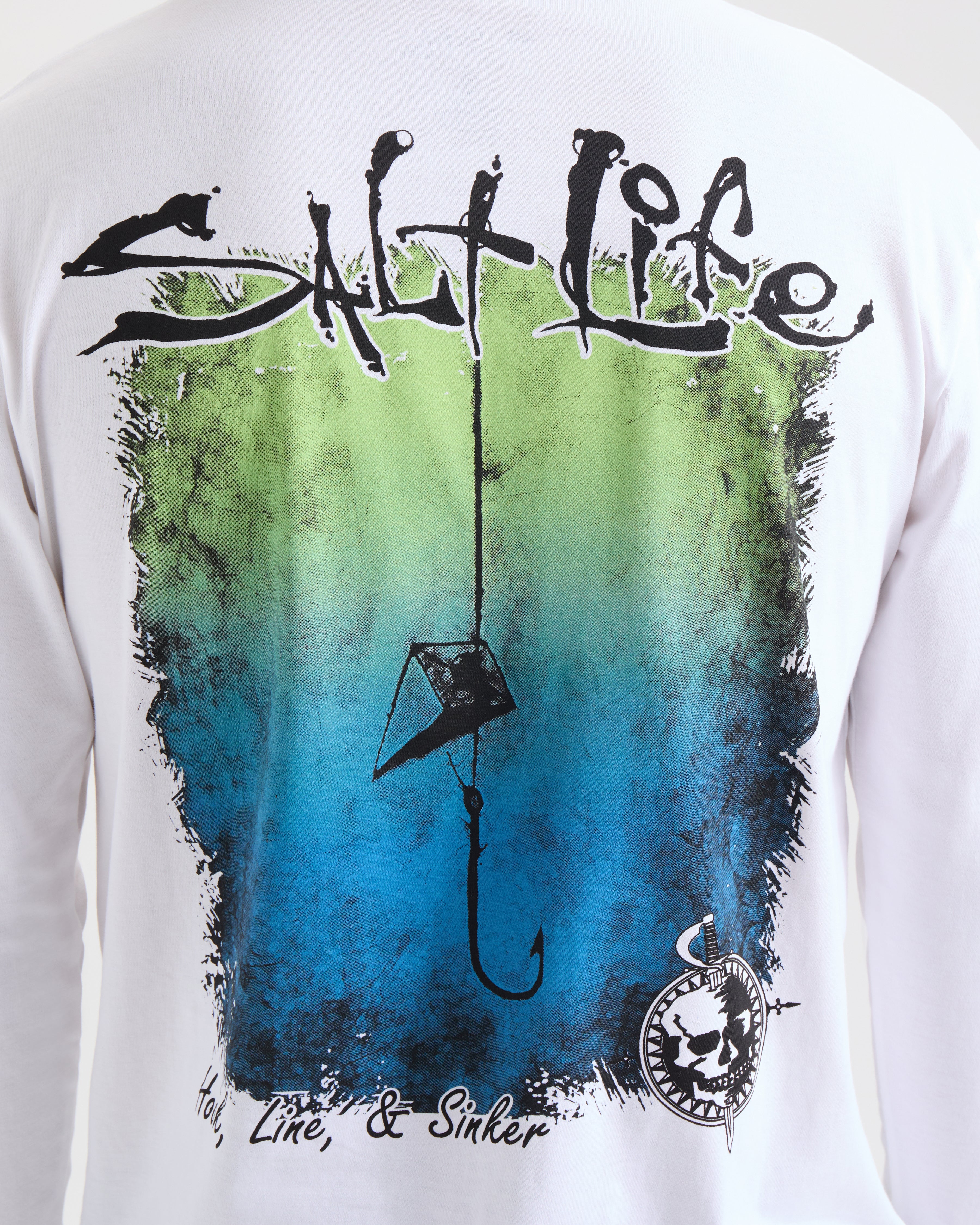 Men's Hook Line and Sinker Fade Long Sleeve Shirt - Image 5