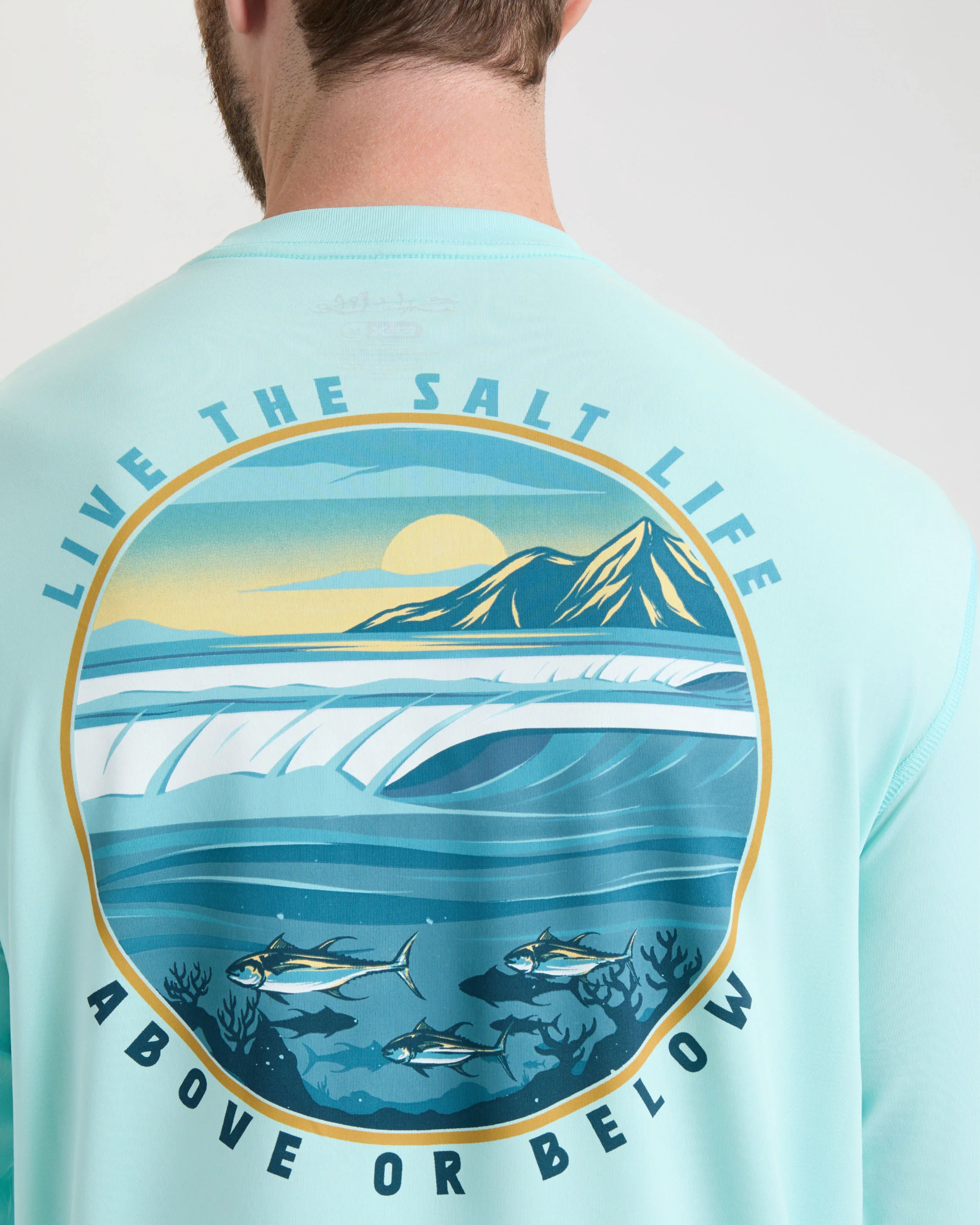 Men's Live Above Or Below SLX Performance Long Sleeve Shirt - Image 5