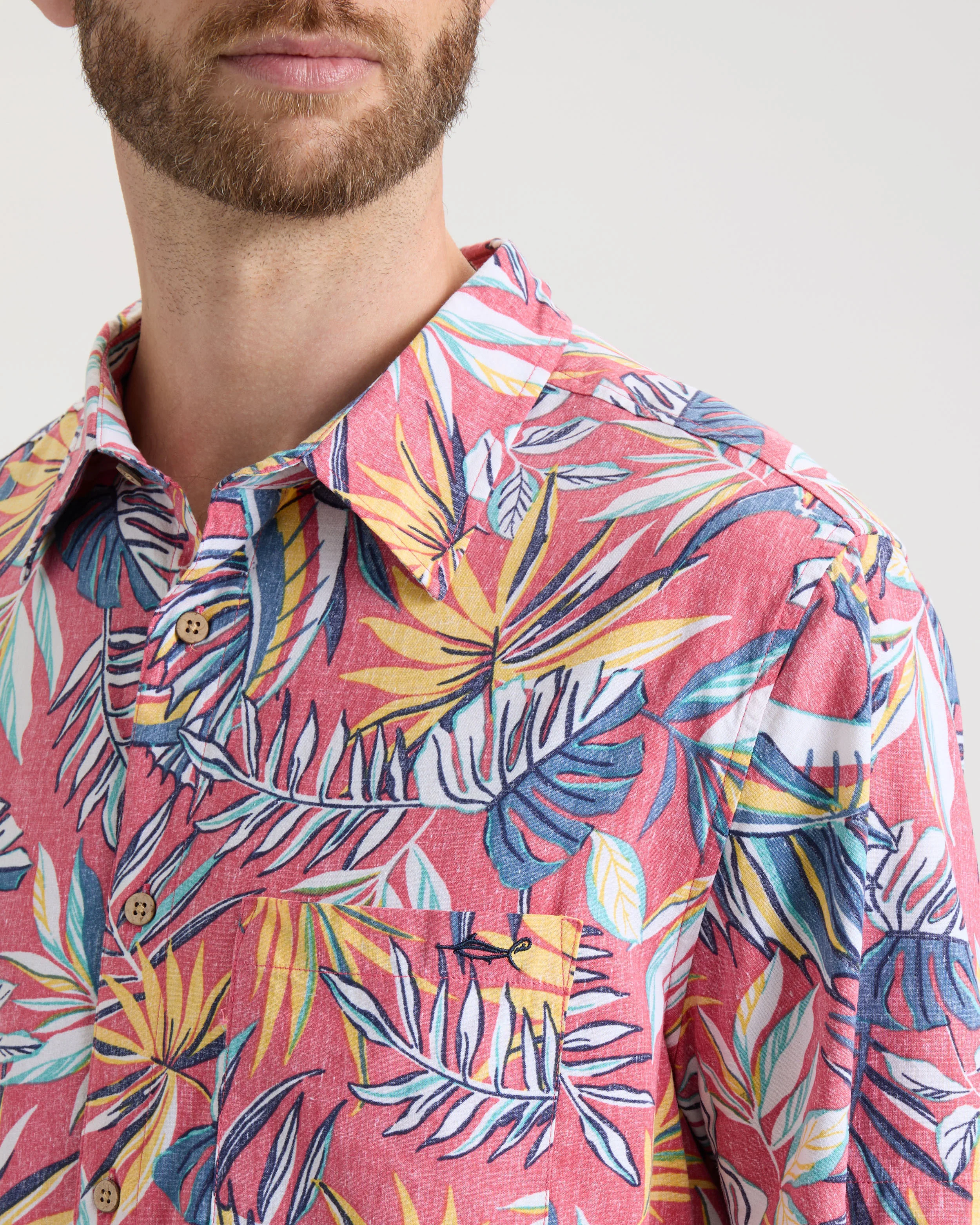 Men's Lush Canopy Woven Short Sleeve Shirt - Image 5