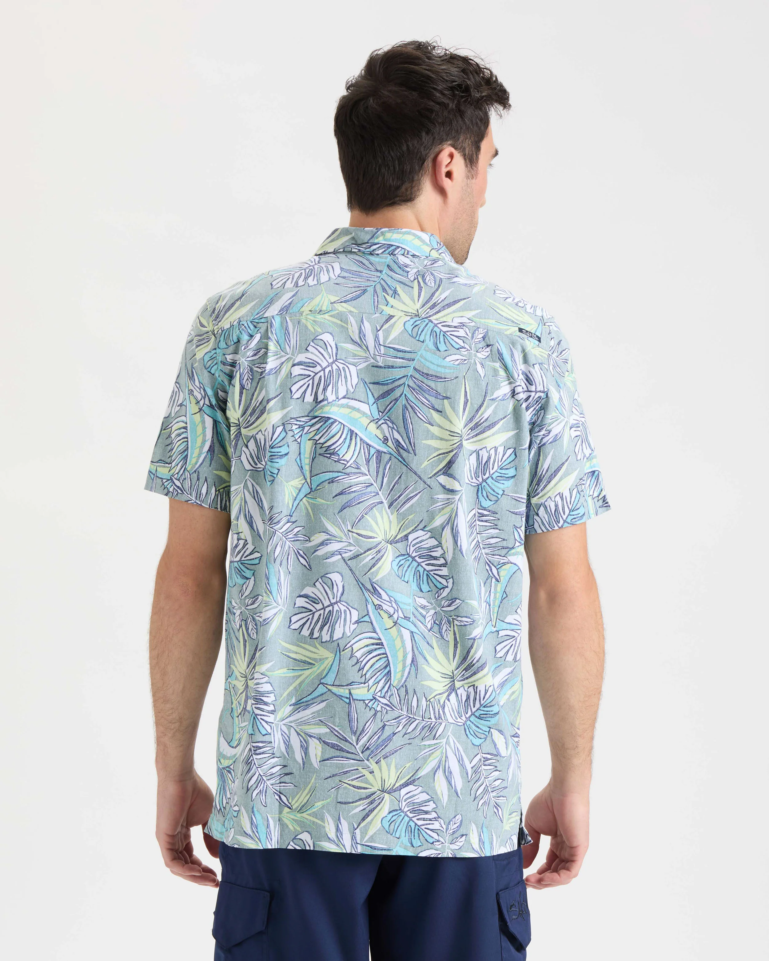 Men's Lush Canopy Woven Short Sleeve Shirt - Image 4