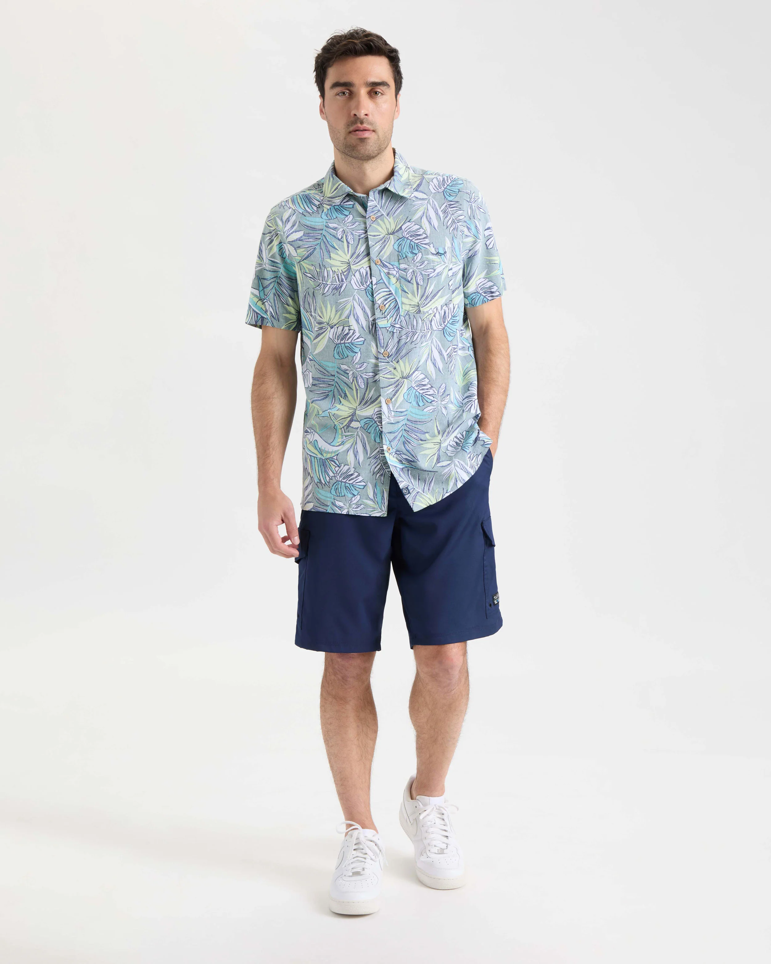 Men's Lush Canopy Woven Short Sleeve Shirt - Image 6