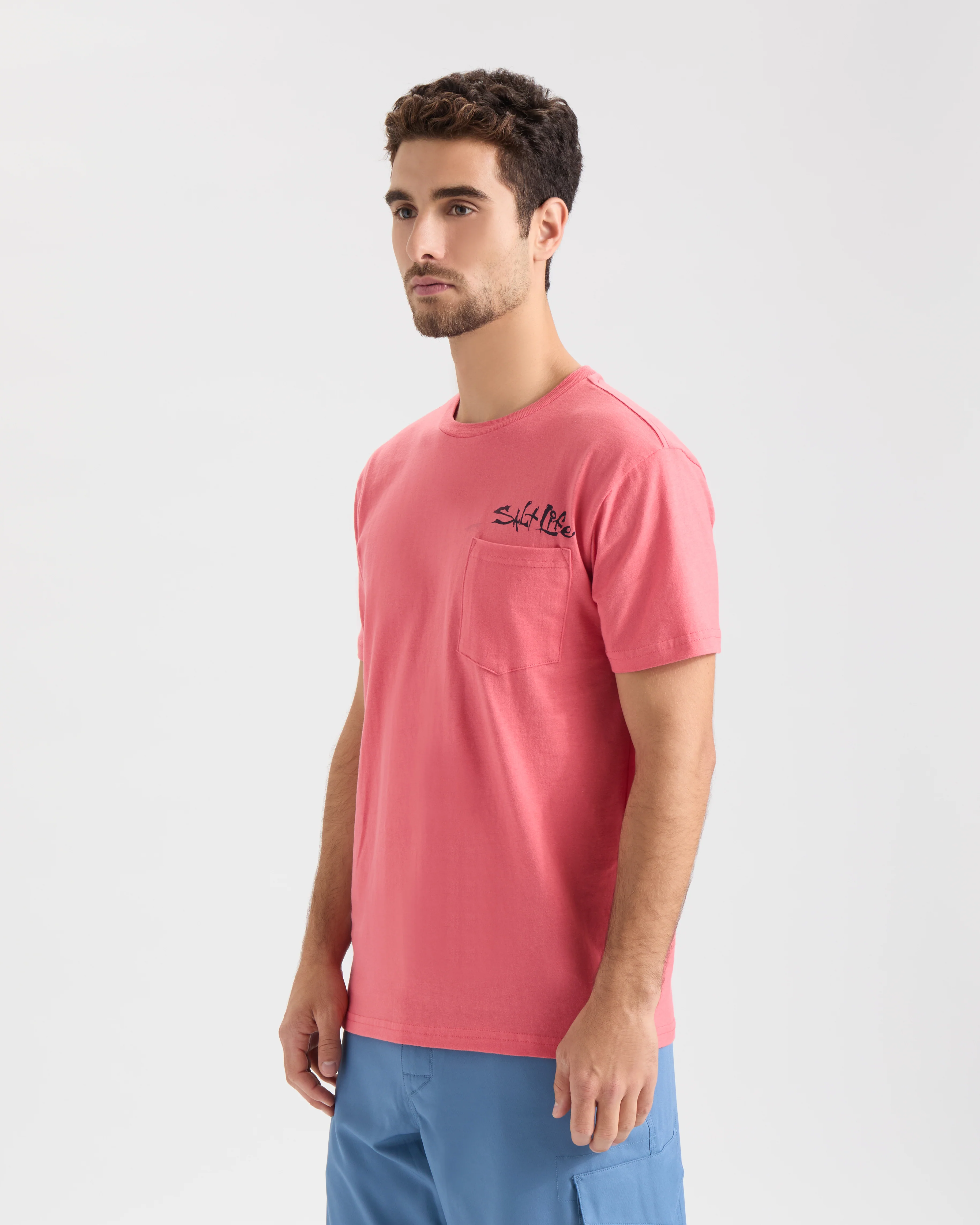 Men’s One Cast At A Time Short Sleeve Tee - Image 3
