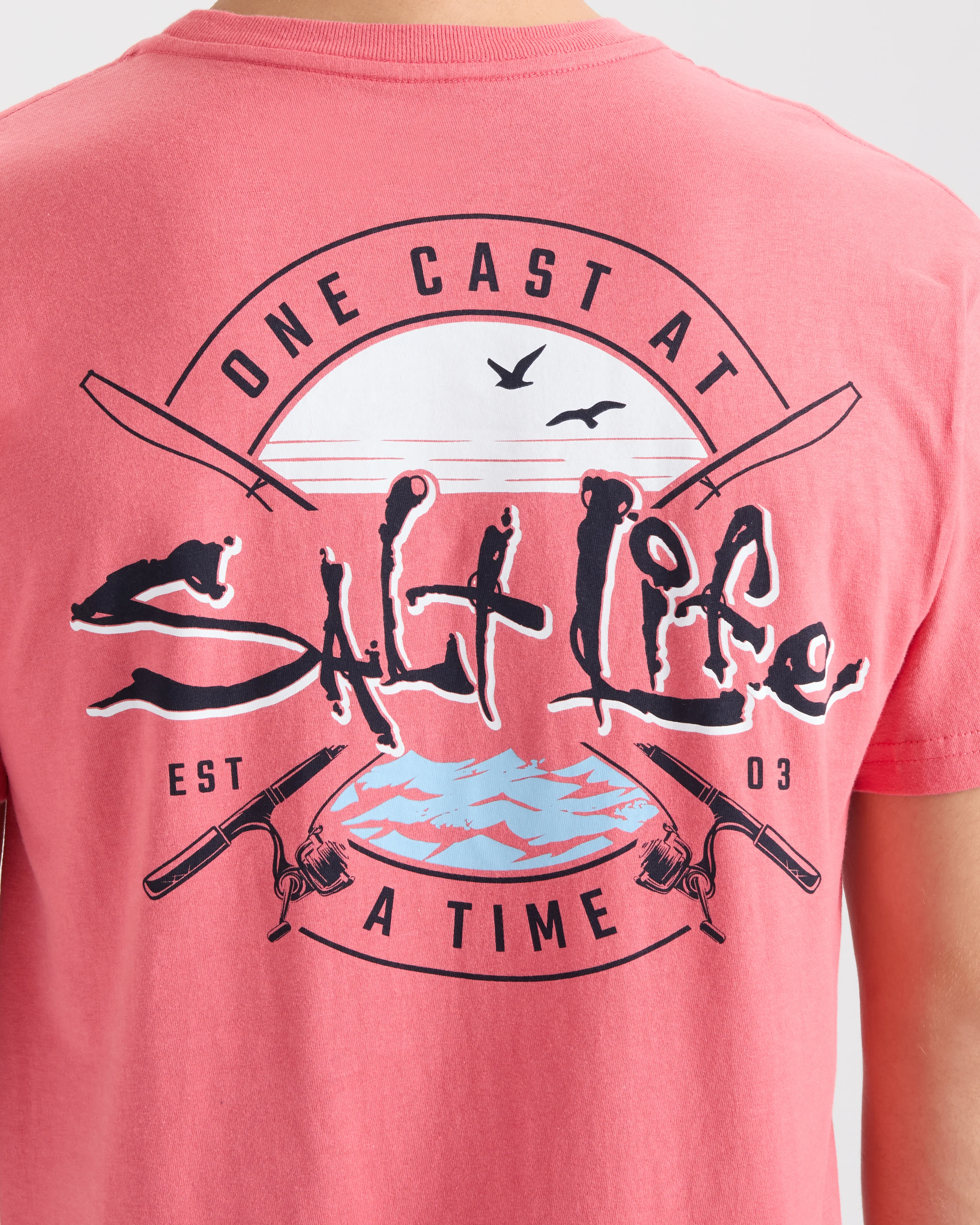 Men’s One Cast At A Time Short Sleeve Tee - Image 5