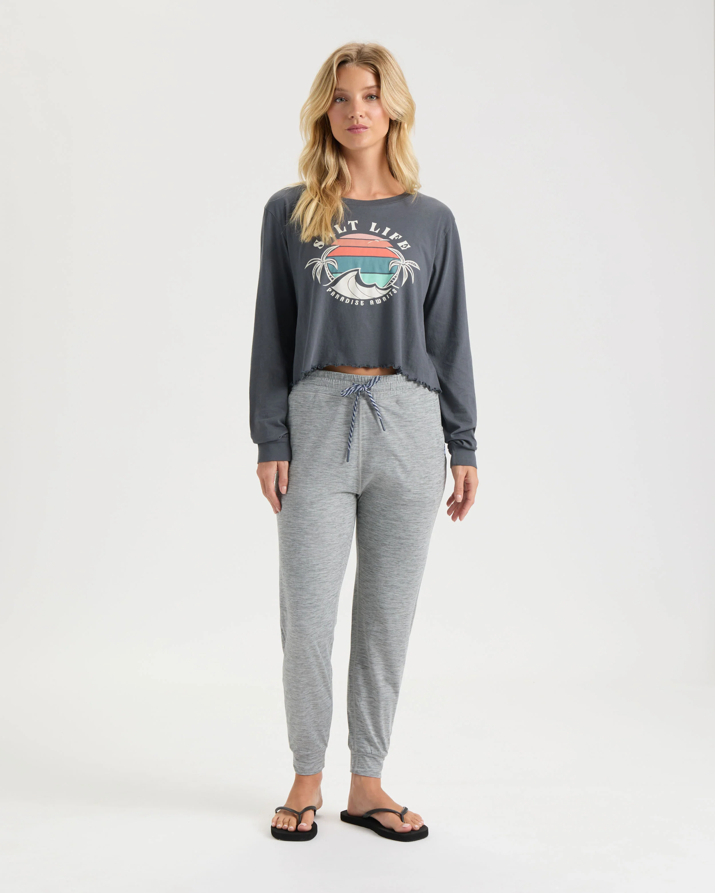 Women's Paradise Bound Cropped Long Sleeve Shirt - Image 6