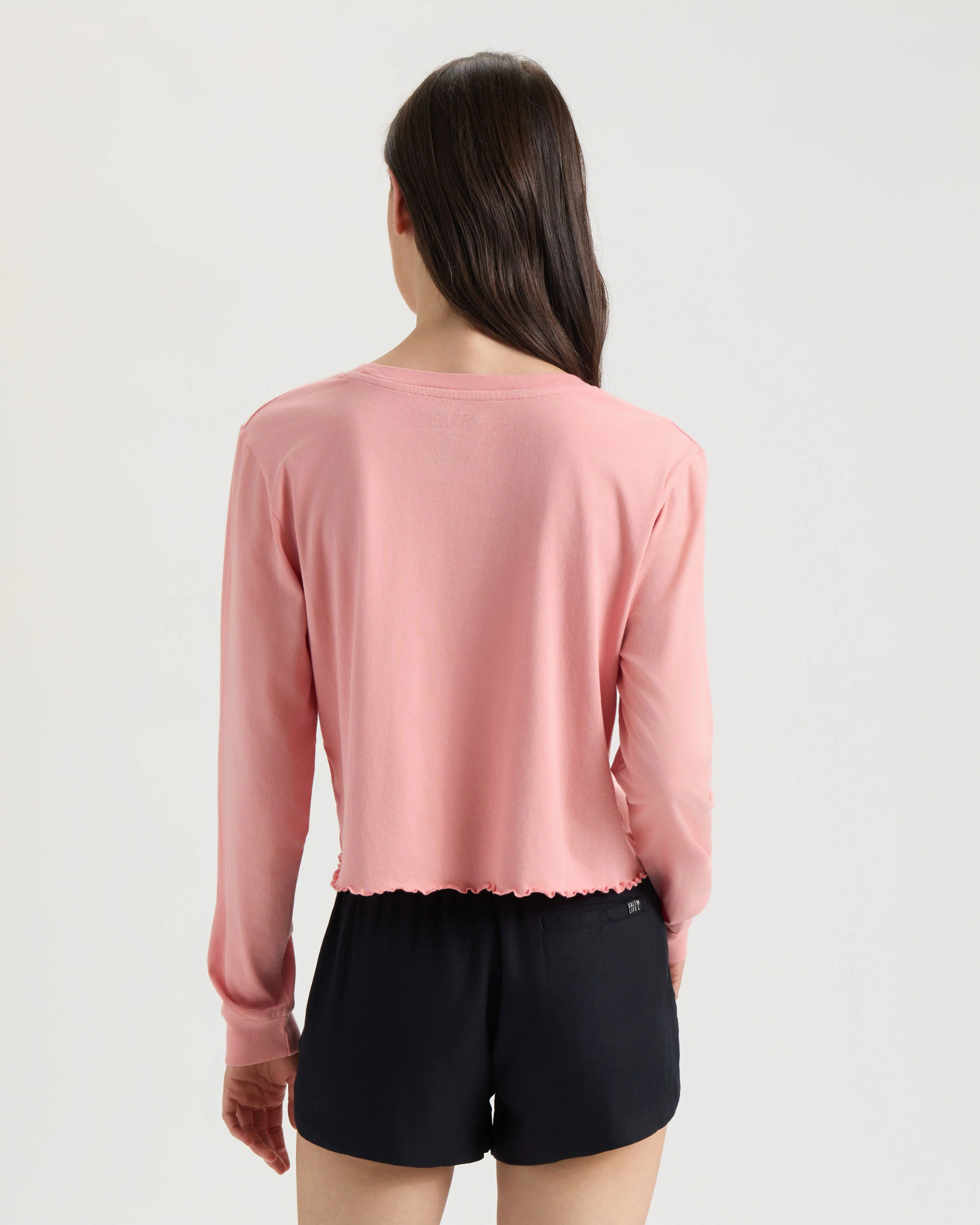Women's Paradise Bound Cropped Long Sleeve Shirt - Image 3