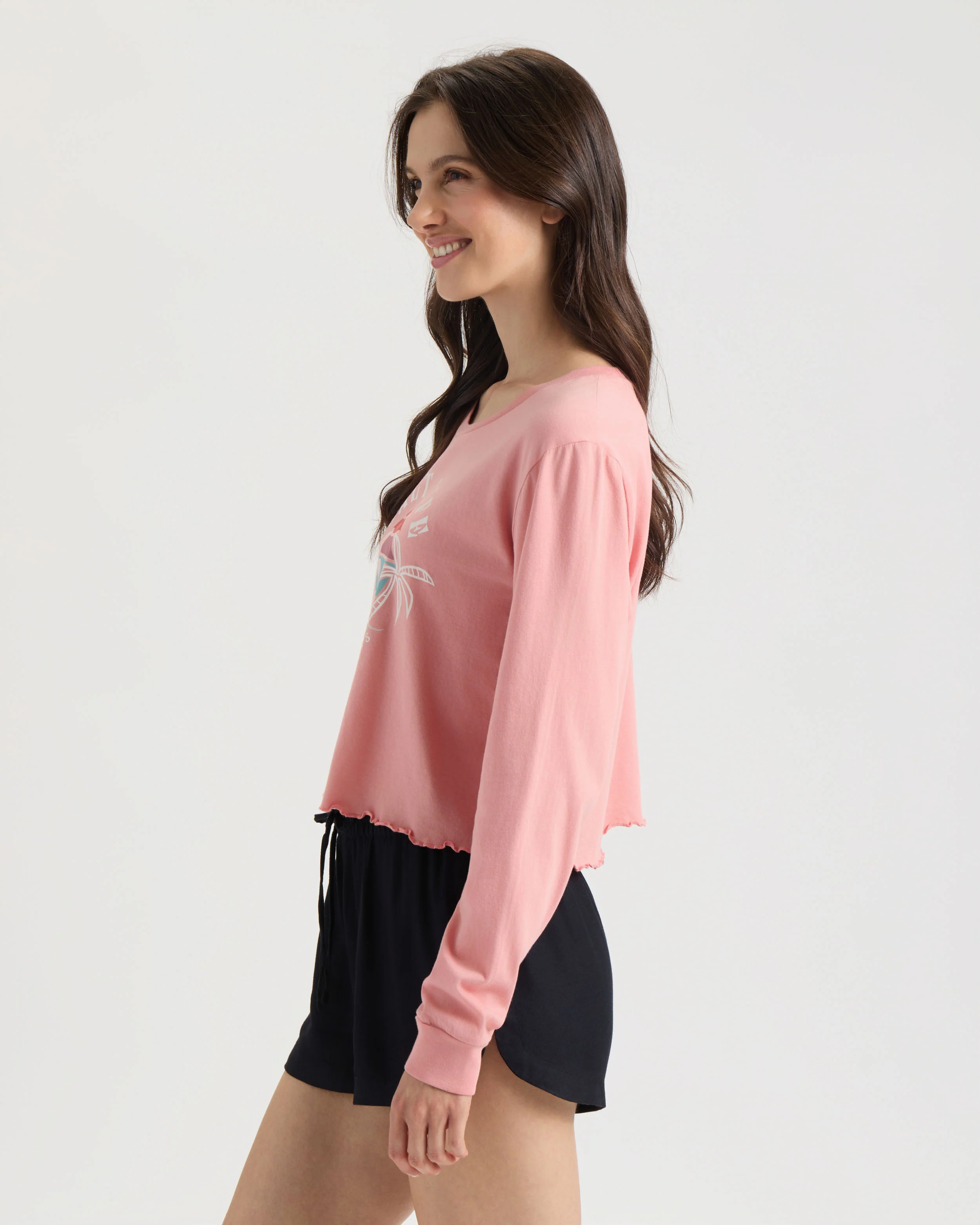 Women's Paradise Bound Cropped Long Sleeve Shirt - Image 4