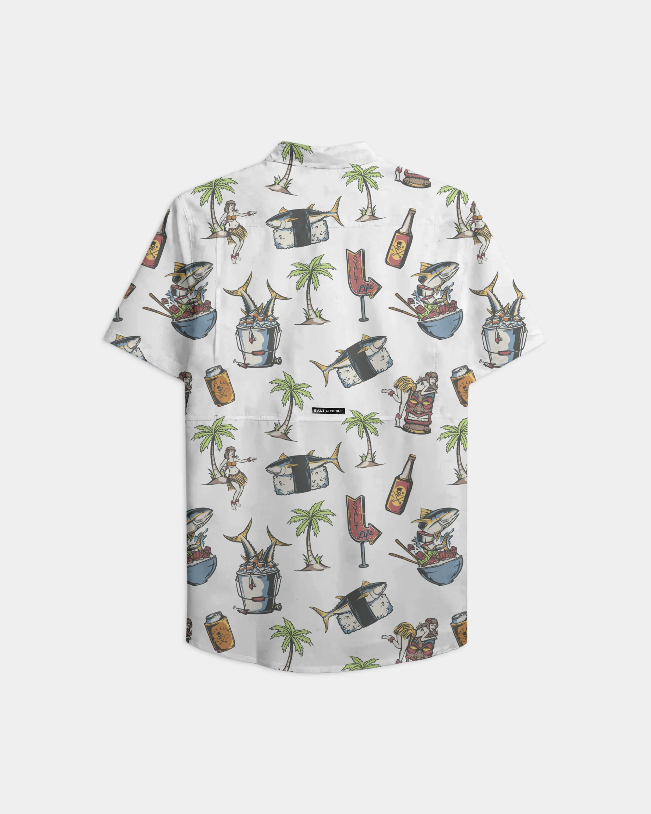 Men's Poke Night Woven Short Sleeve Shirt - Image 2