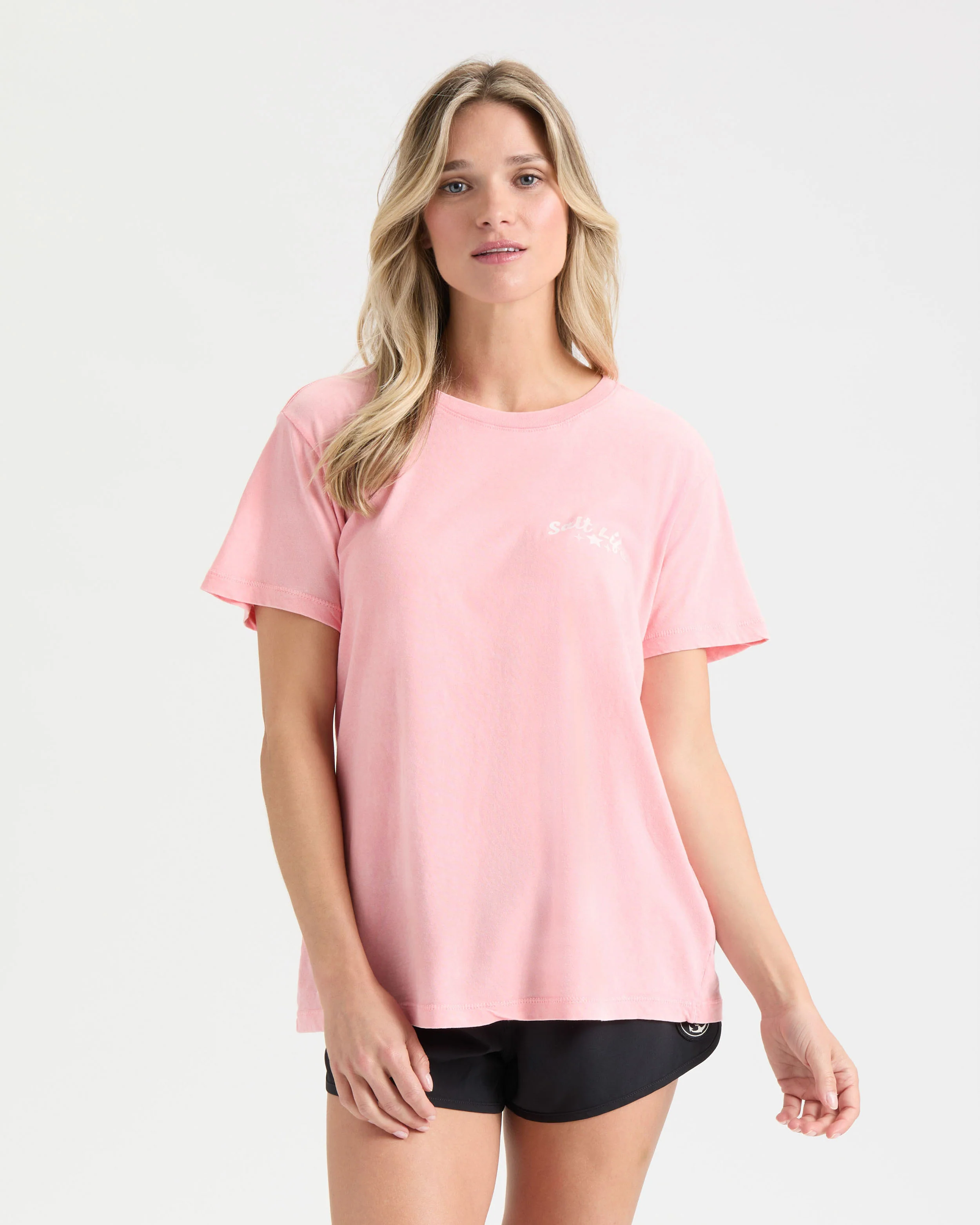 Women's Red White and Wave Short Sleeve Shirt - Image 2