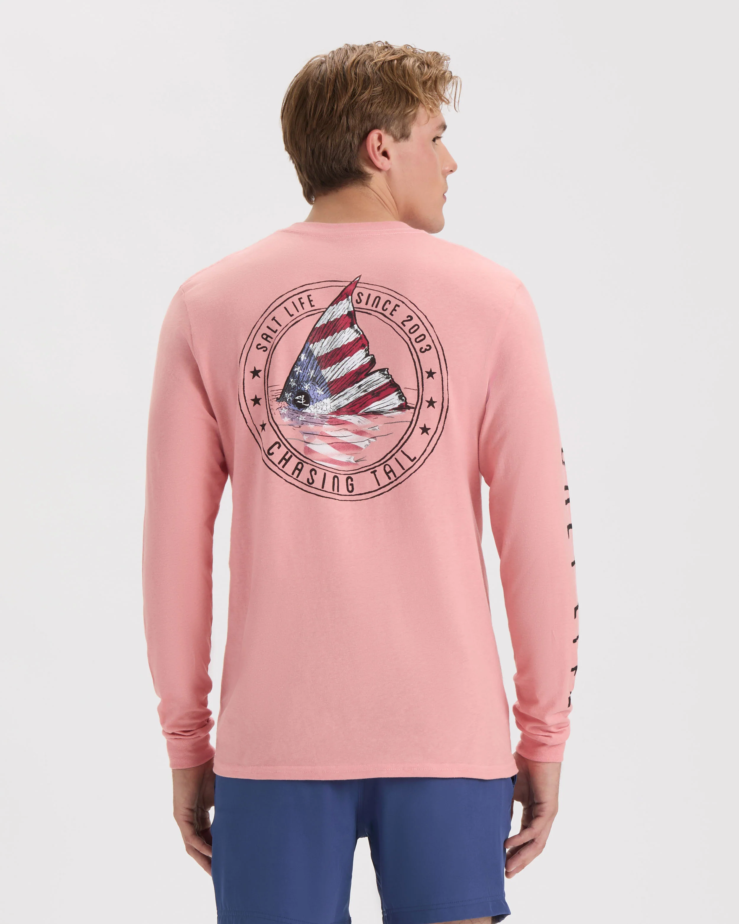 Men's Redfish and Stripes Long Sleeve Shirt - Image 4