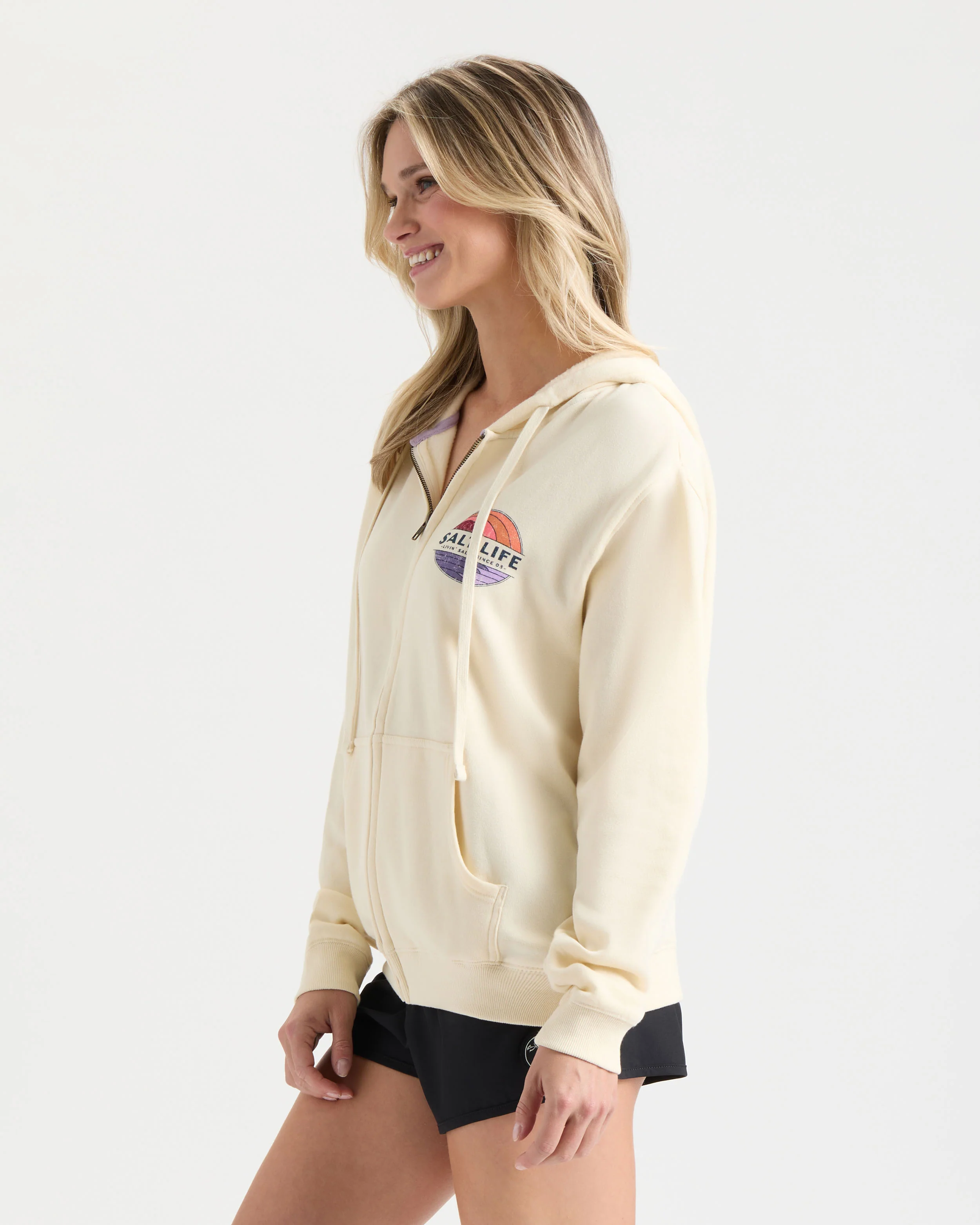 Women's Saltsation Ocean Washed Fleece Hoodie - Image 3