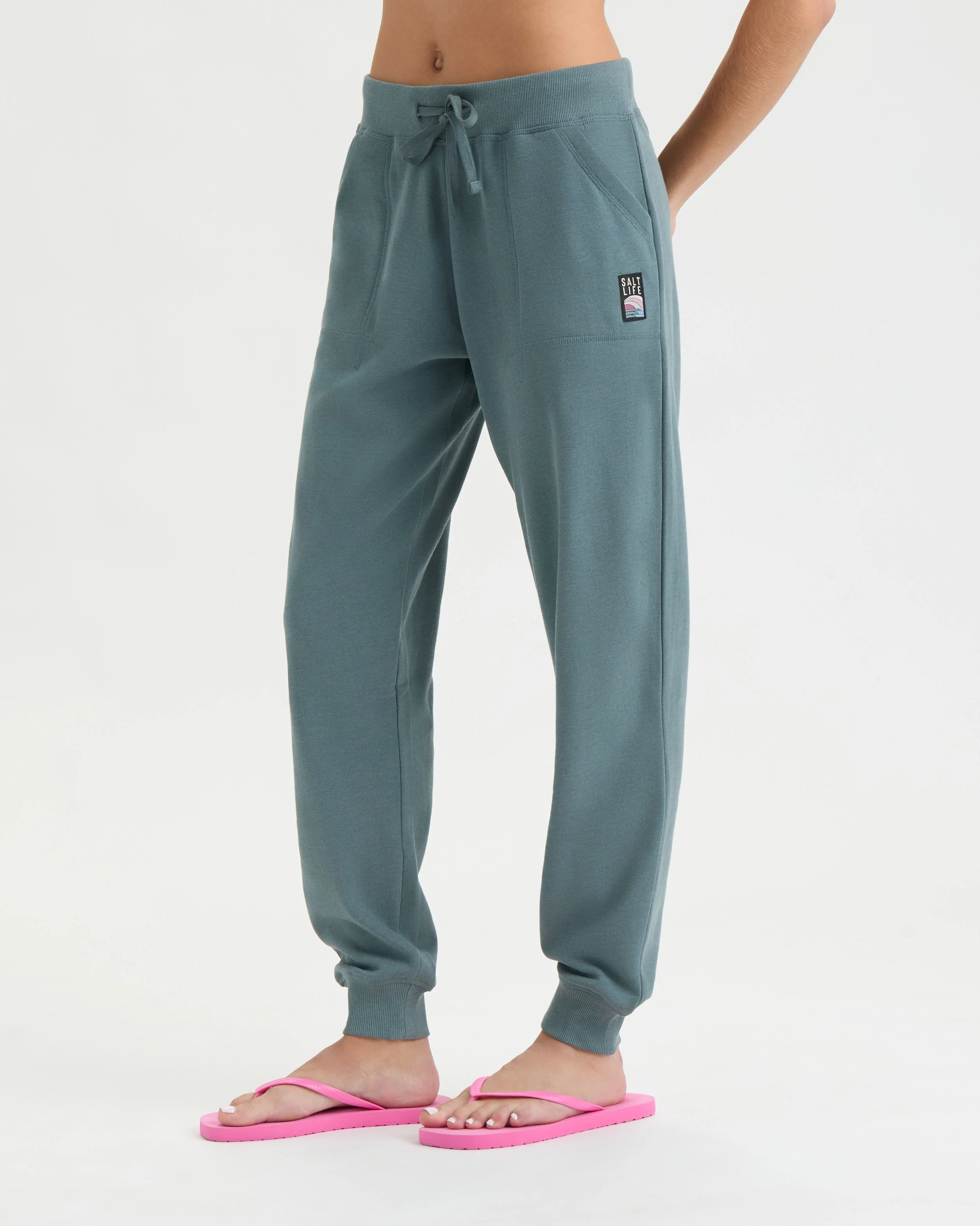 Women's Saltsations Ocean Washed Fleece Joggers - Image 5