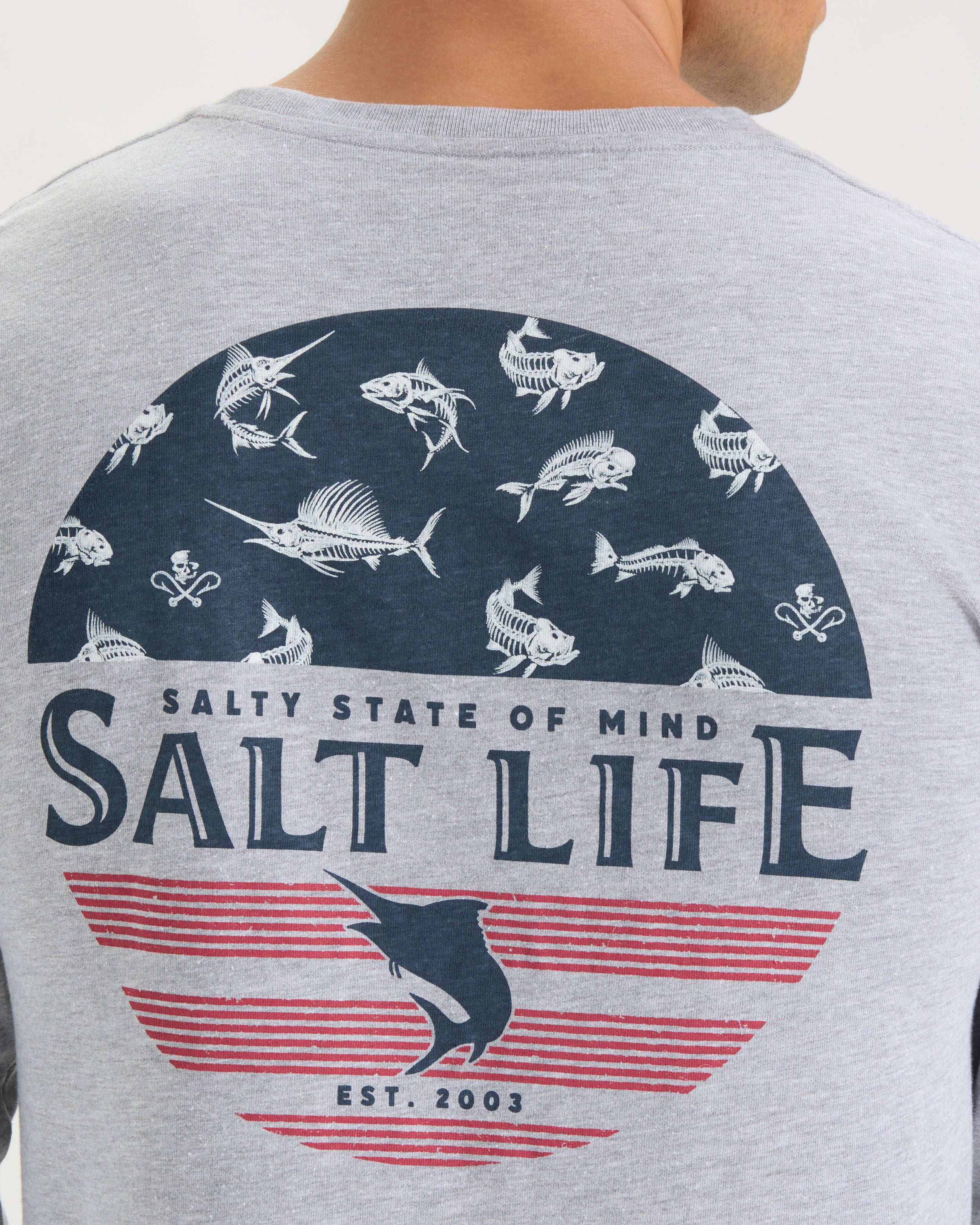 Men's Salty Honor Bones Long Sleeve Shirt - Image 5