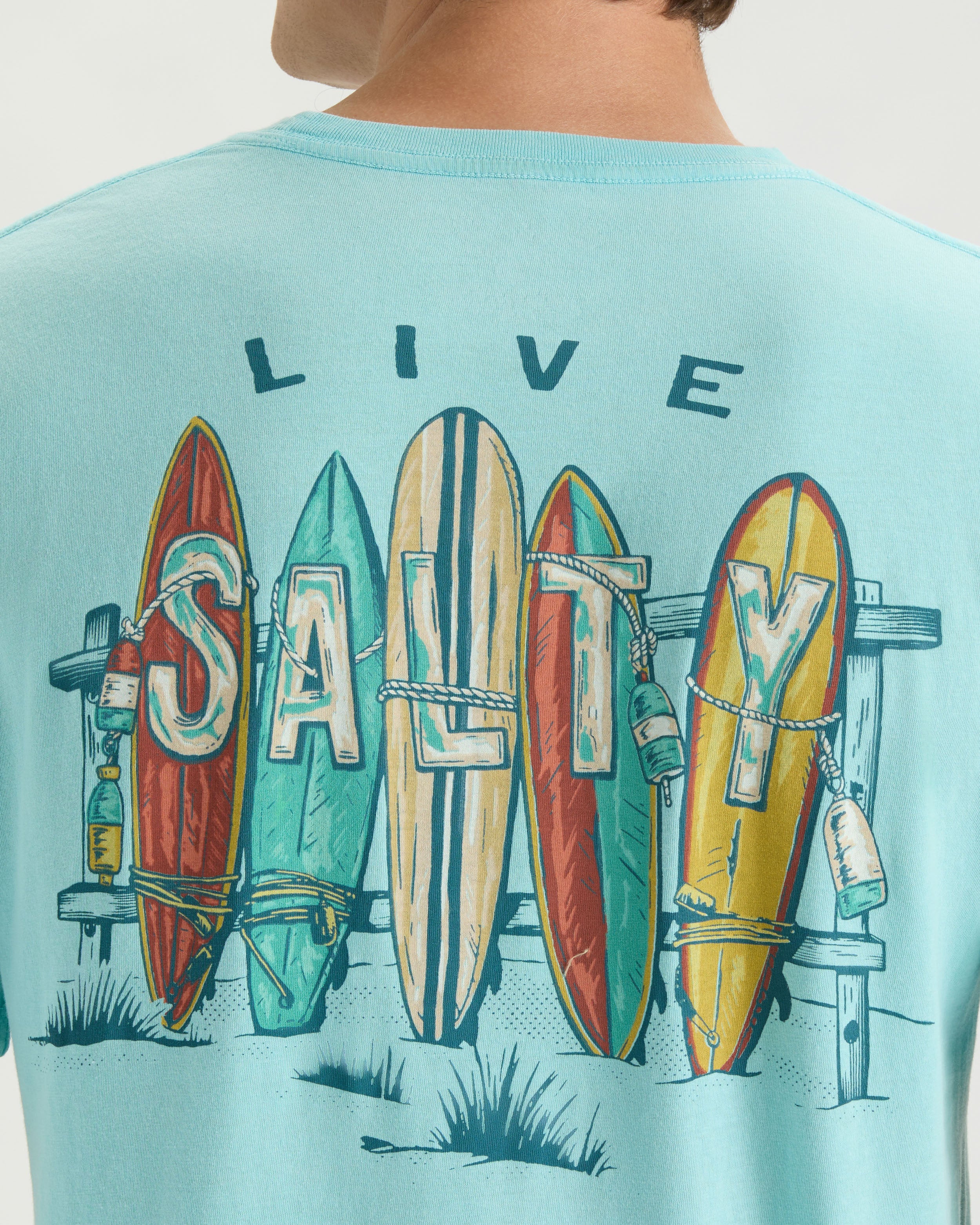 Men’s Salty Lineup Short Sleeve Tee - Image 5
