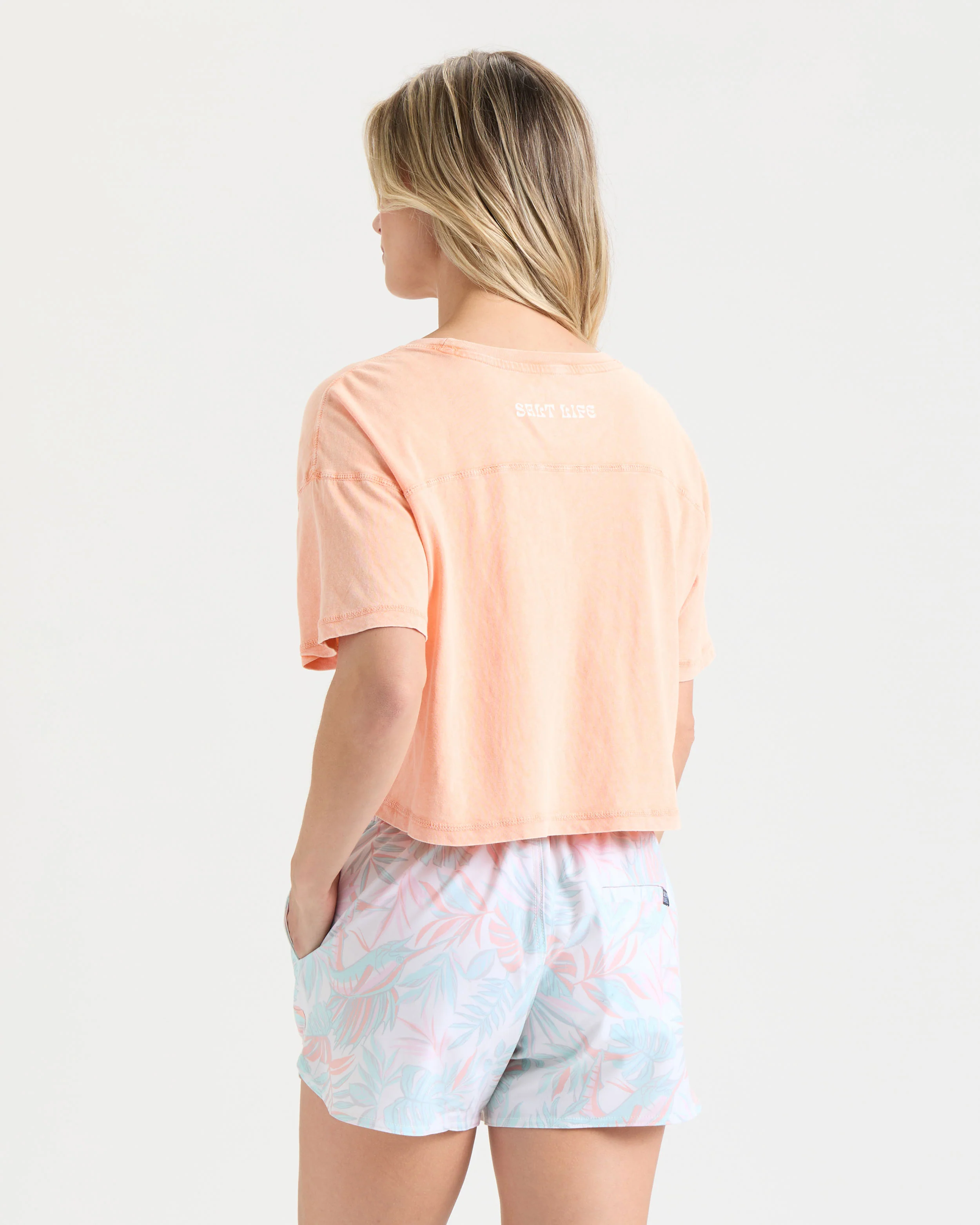 Women's Salty Scenes Cropped Shirt - Image 4