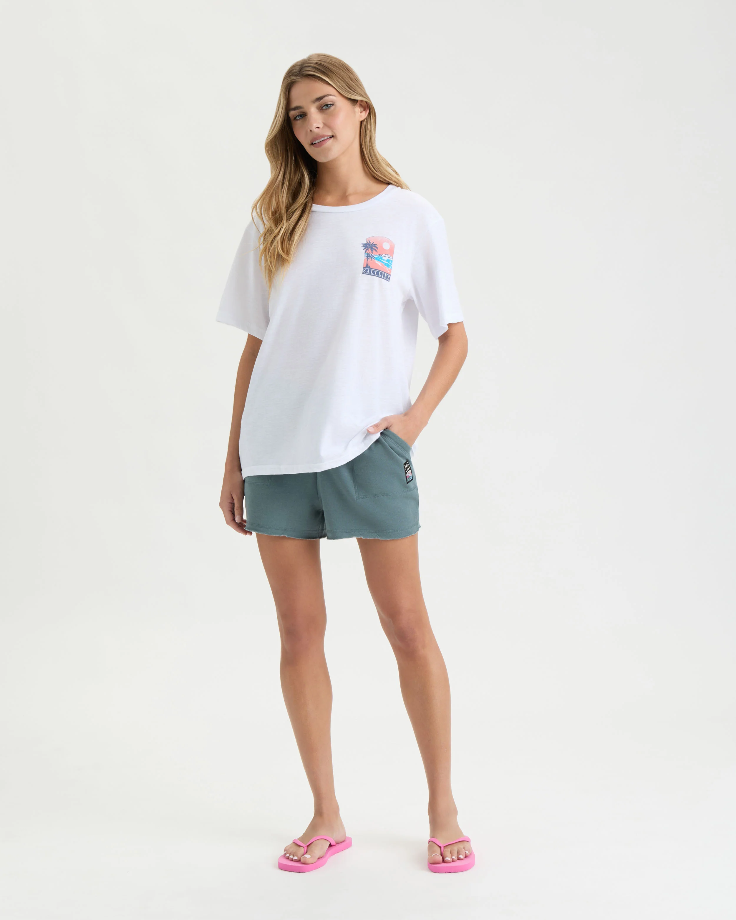 Women’s Salty Sunset Lounge Shorts - Image 3