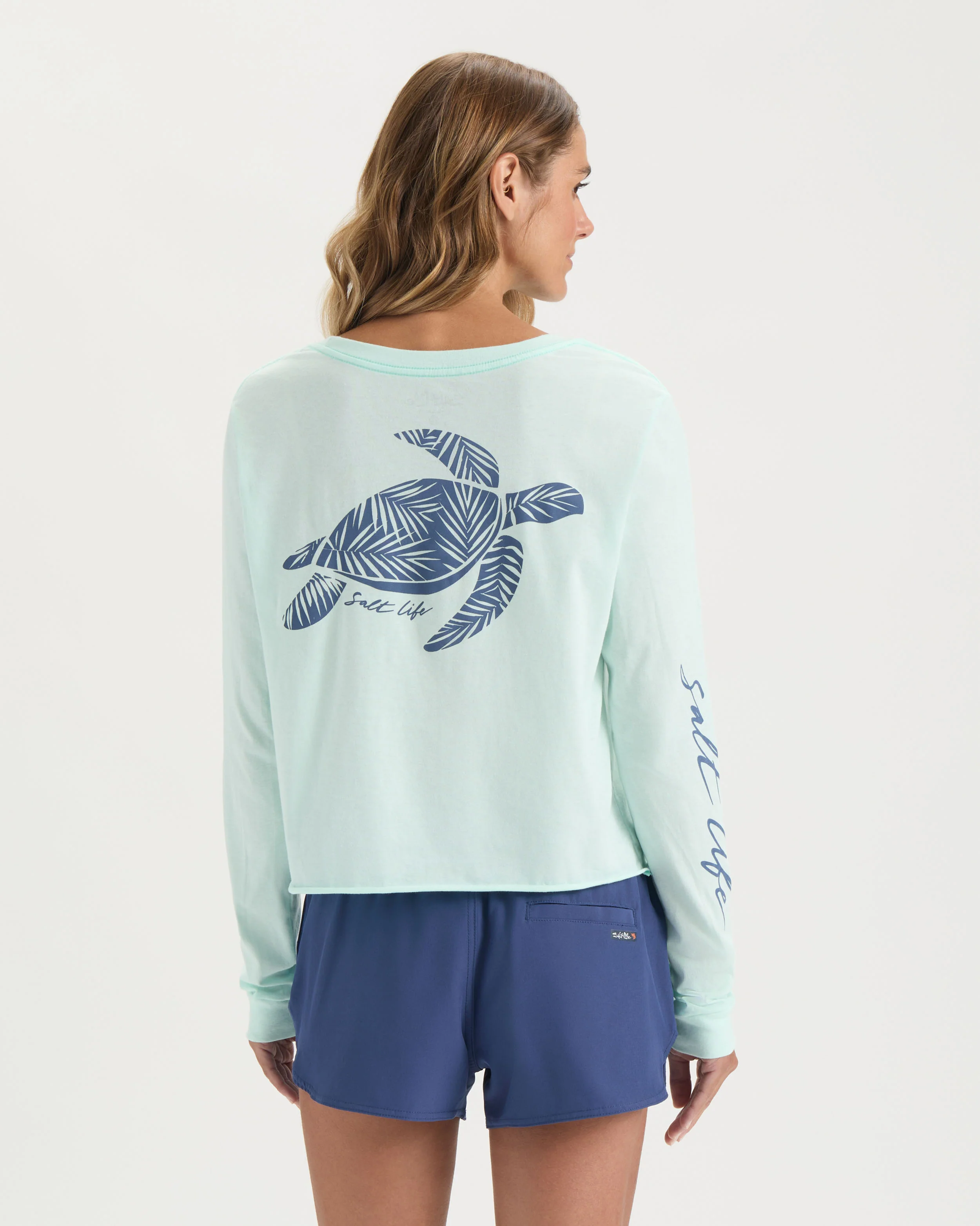 Women’s Sea Cruiser Cropped Long Sleeve Shirt - Image 4