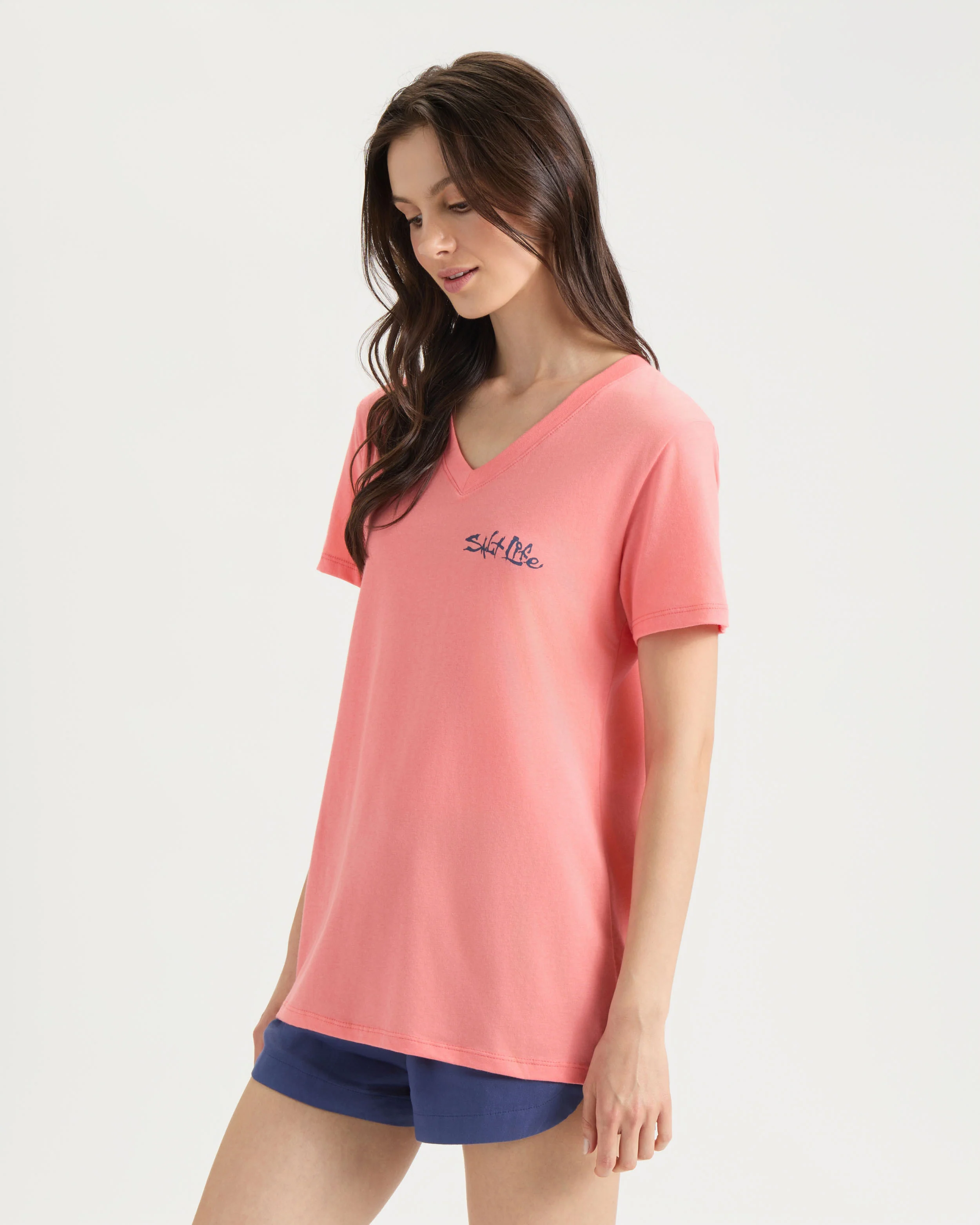 Women's Secret Spot V-Neck Short Sleeve Shirt - Image 4