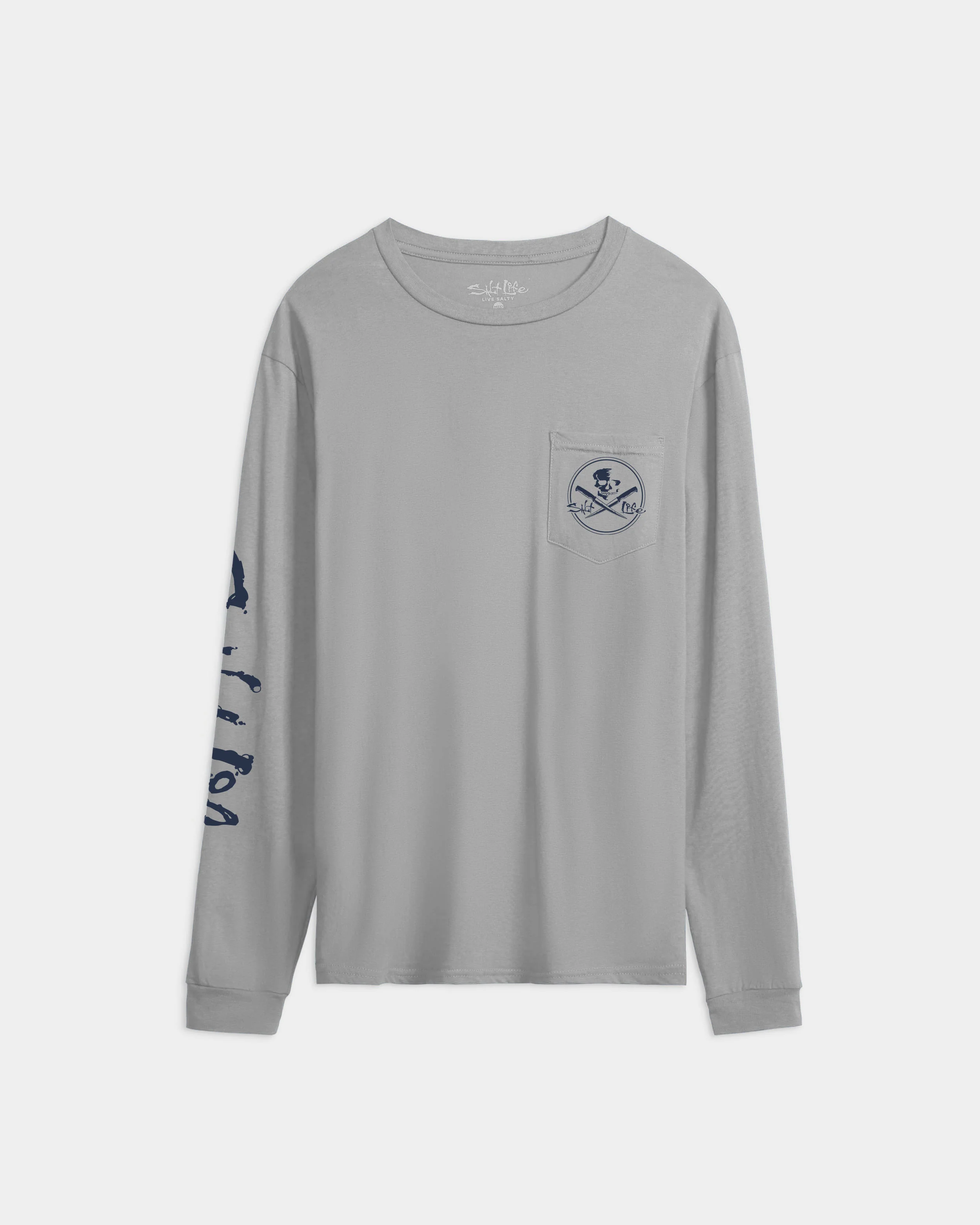Men’s Skull and Fillet Long Sleeve Tee - Image 2