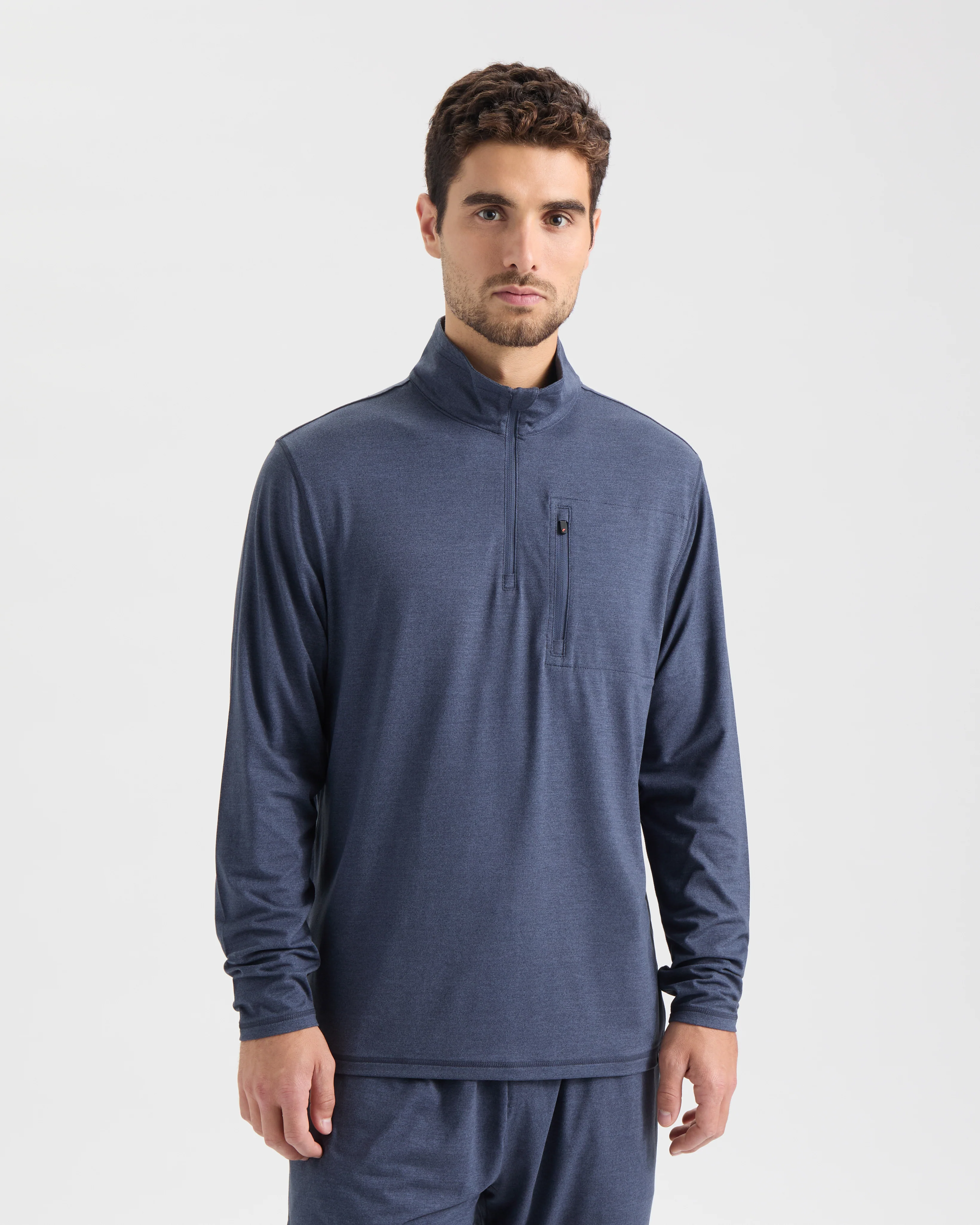 Men's Stamina Zip Mock Neck Performance Pullover - Image 2
