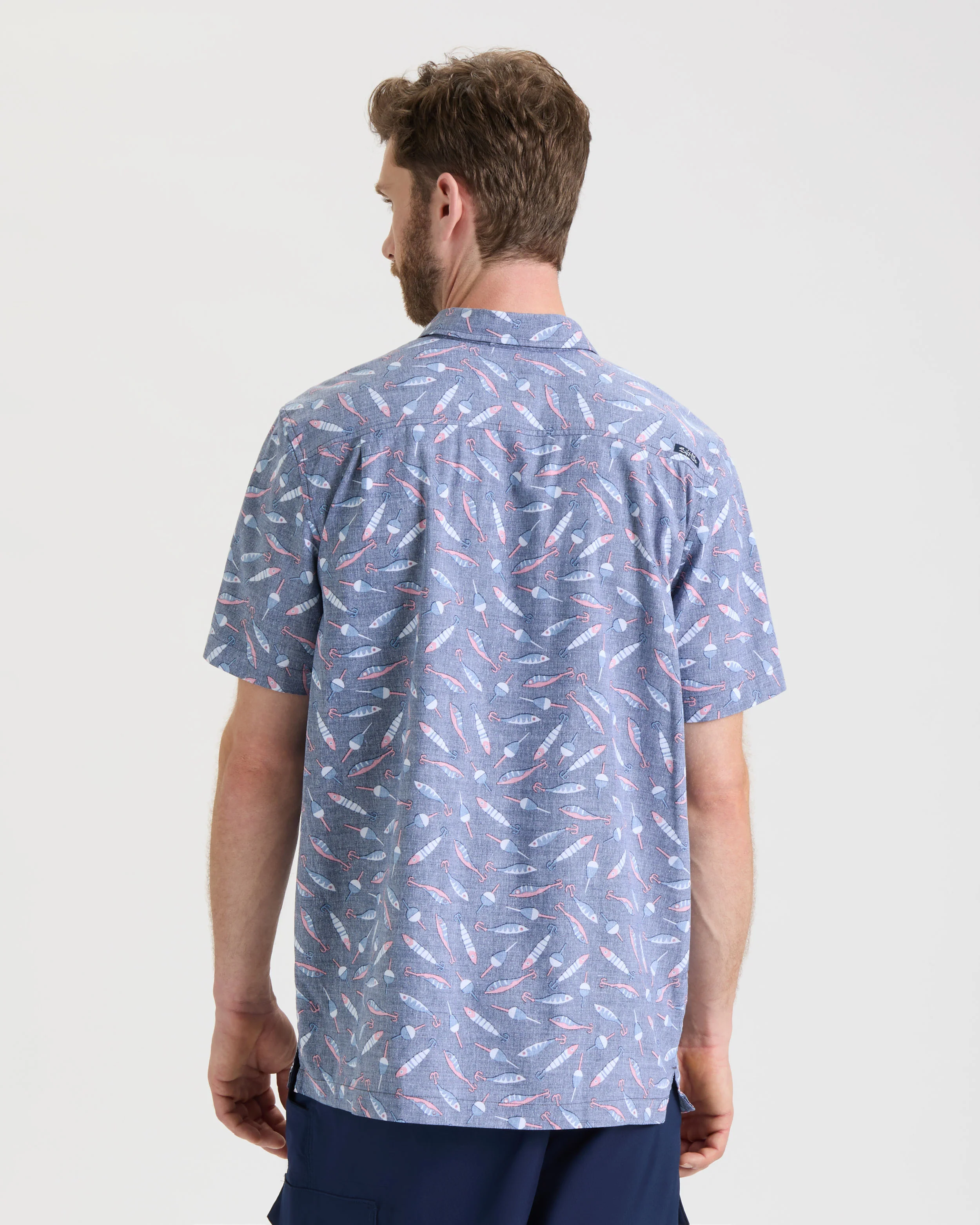 Men's Tempting Tackle Woven Short Sleeve Shirt - Image 4