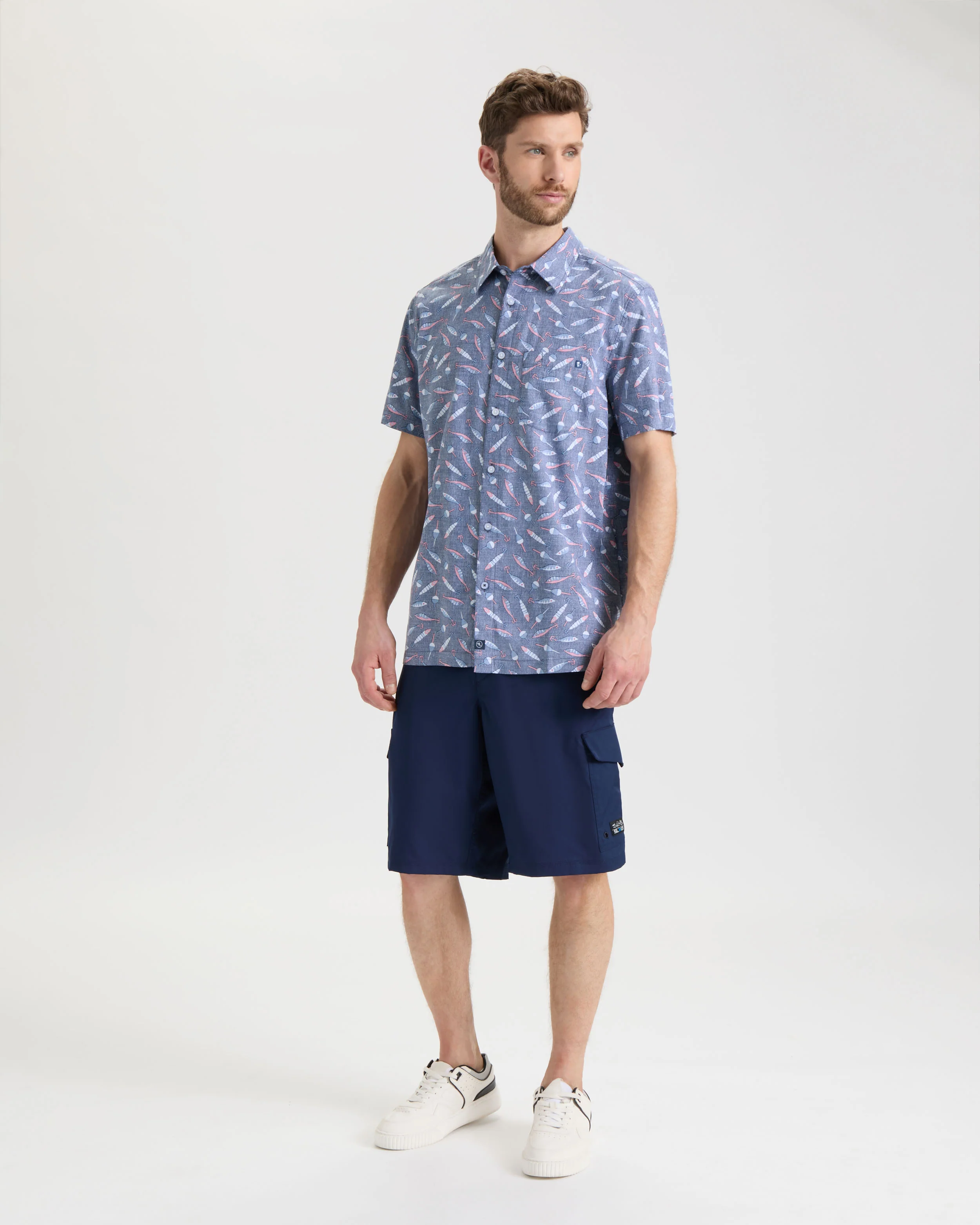 Men's Tempting Tackle Woven Short Sleeve Shirt - Image 6