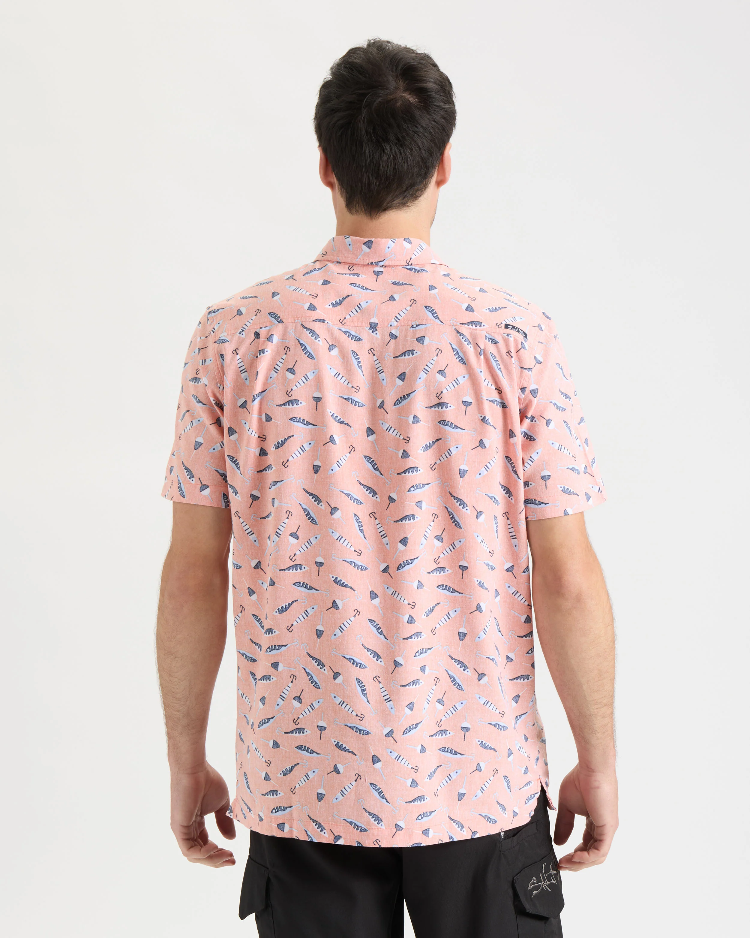 Men's Tempting Tackle Woven Short Sleeve Shirt - Image 5