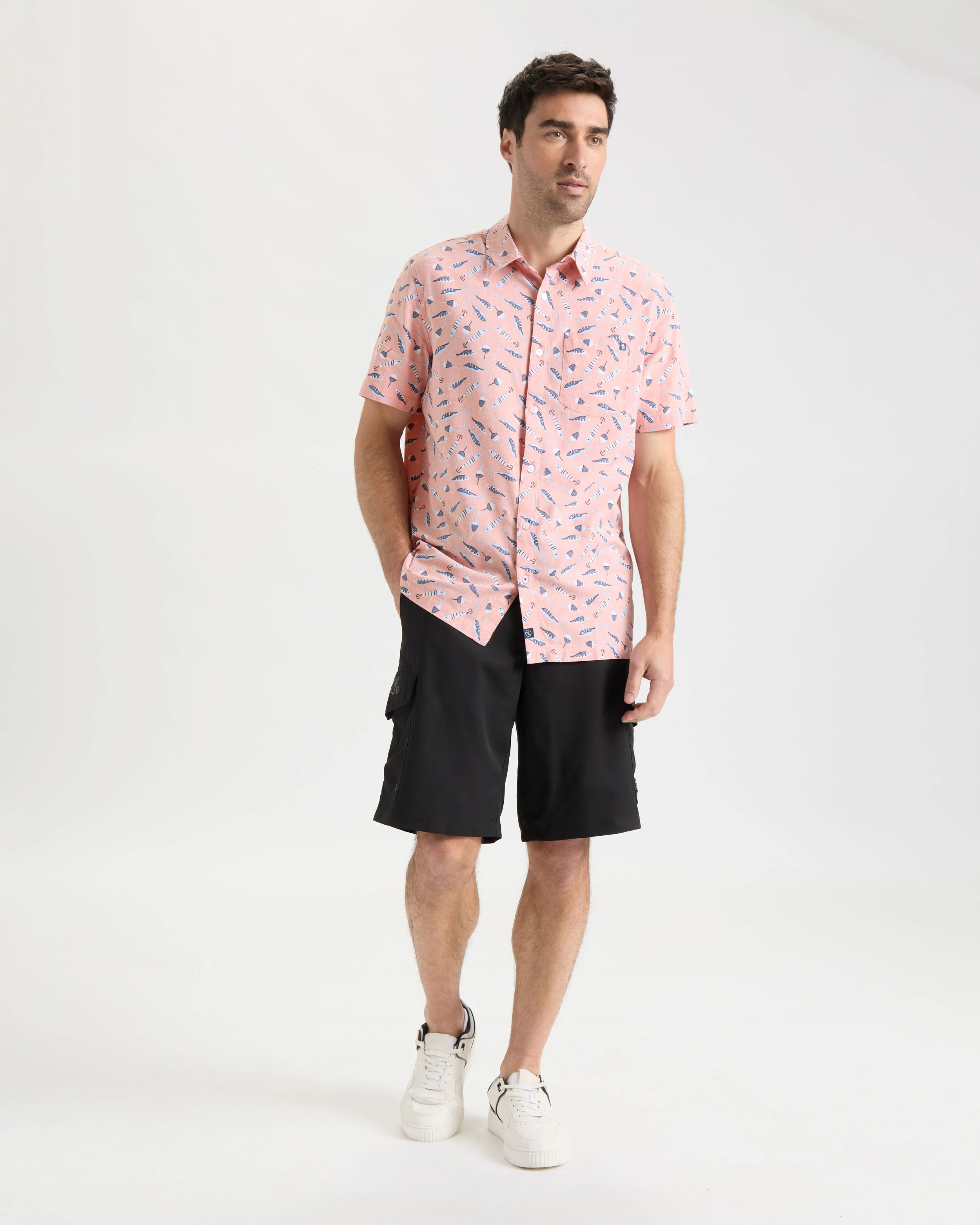 Men's Tempting Tackle Woven Short Sleeve Shirt - Image 7