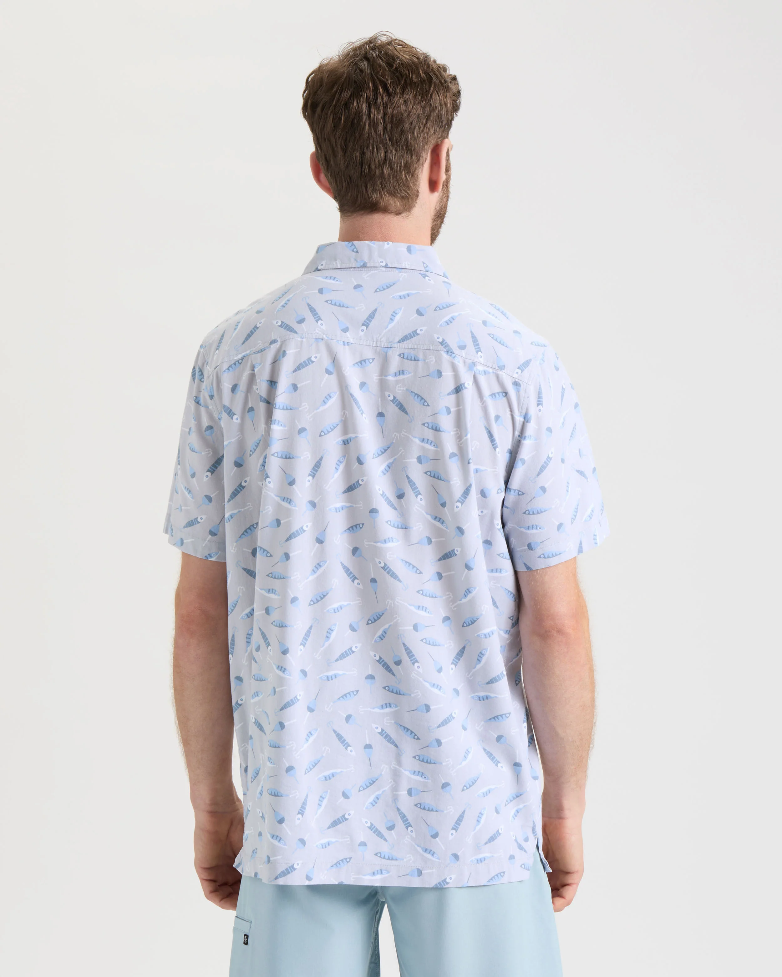 Men's Tempting Tackle Woven Short Sleeve Shirt - Image 4