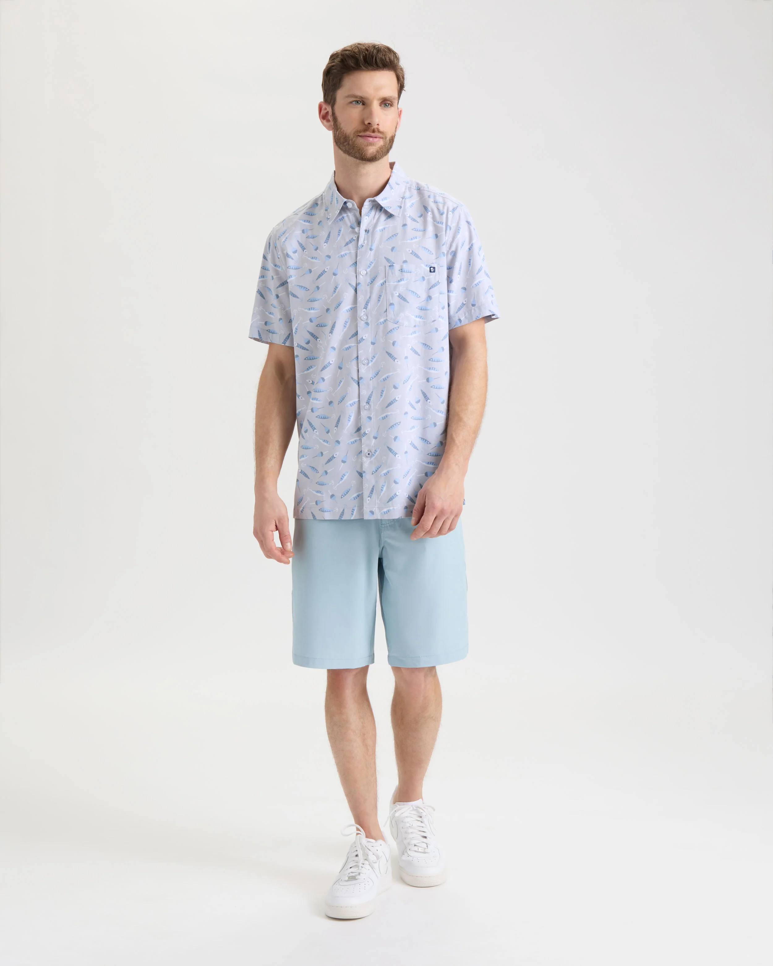 Men's Tempting Tackle Woven Short Sleeve Shirt - Image 6