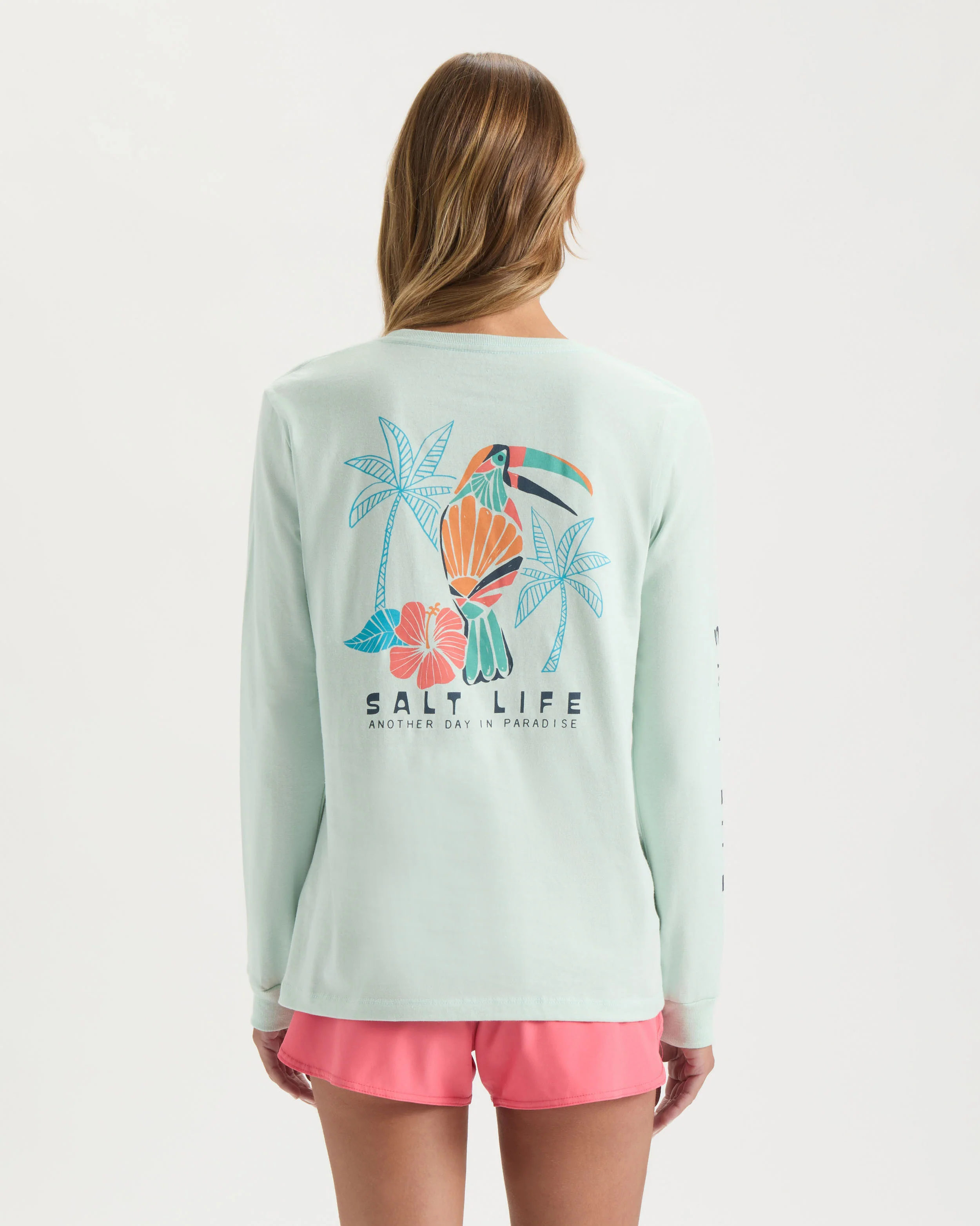 Women’s Toucan Palms Long Sleeve Shirt - Image 4