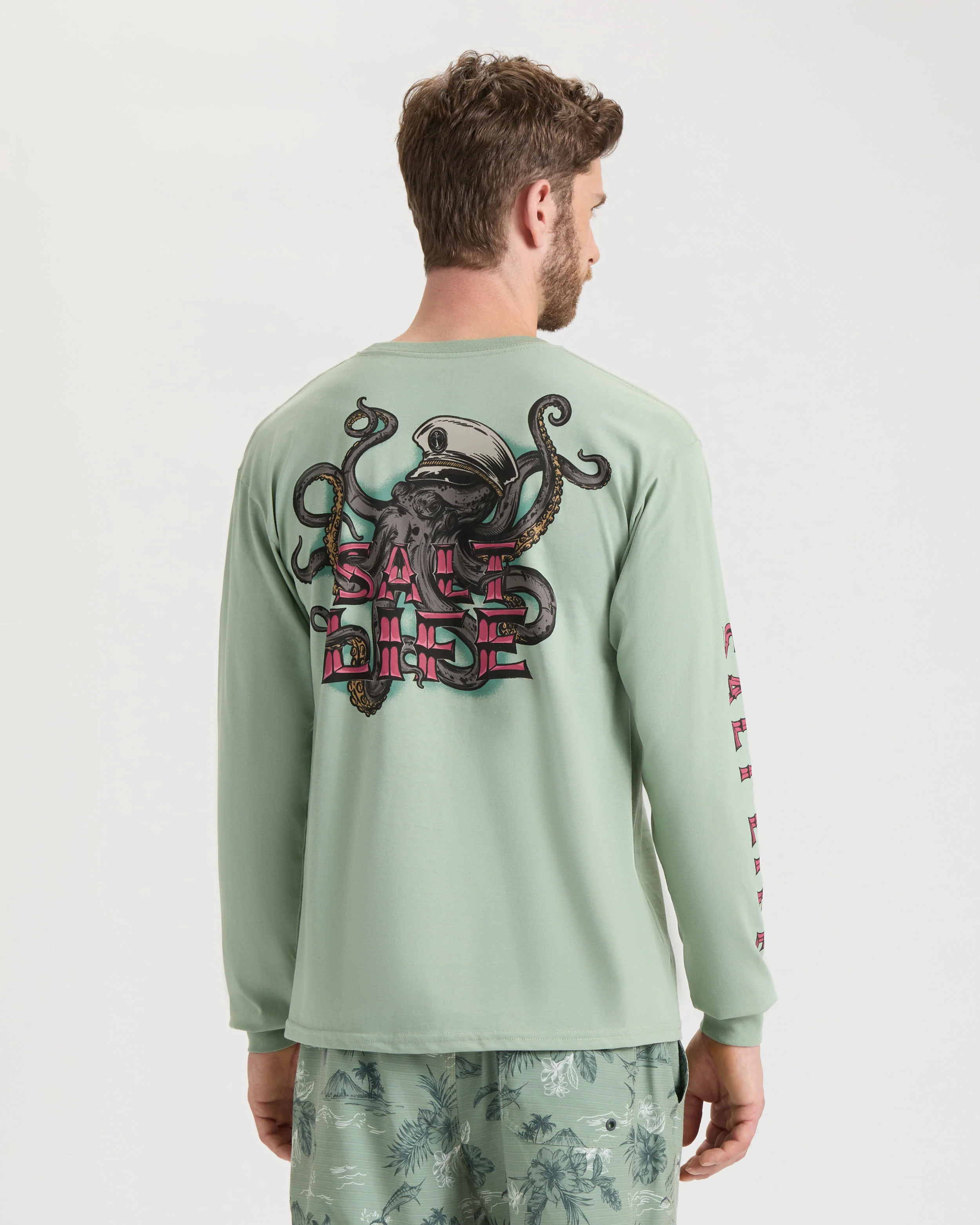 Men's Underwater Alien Long Sleeve Shirt - Image 3