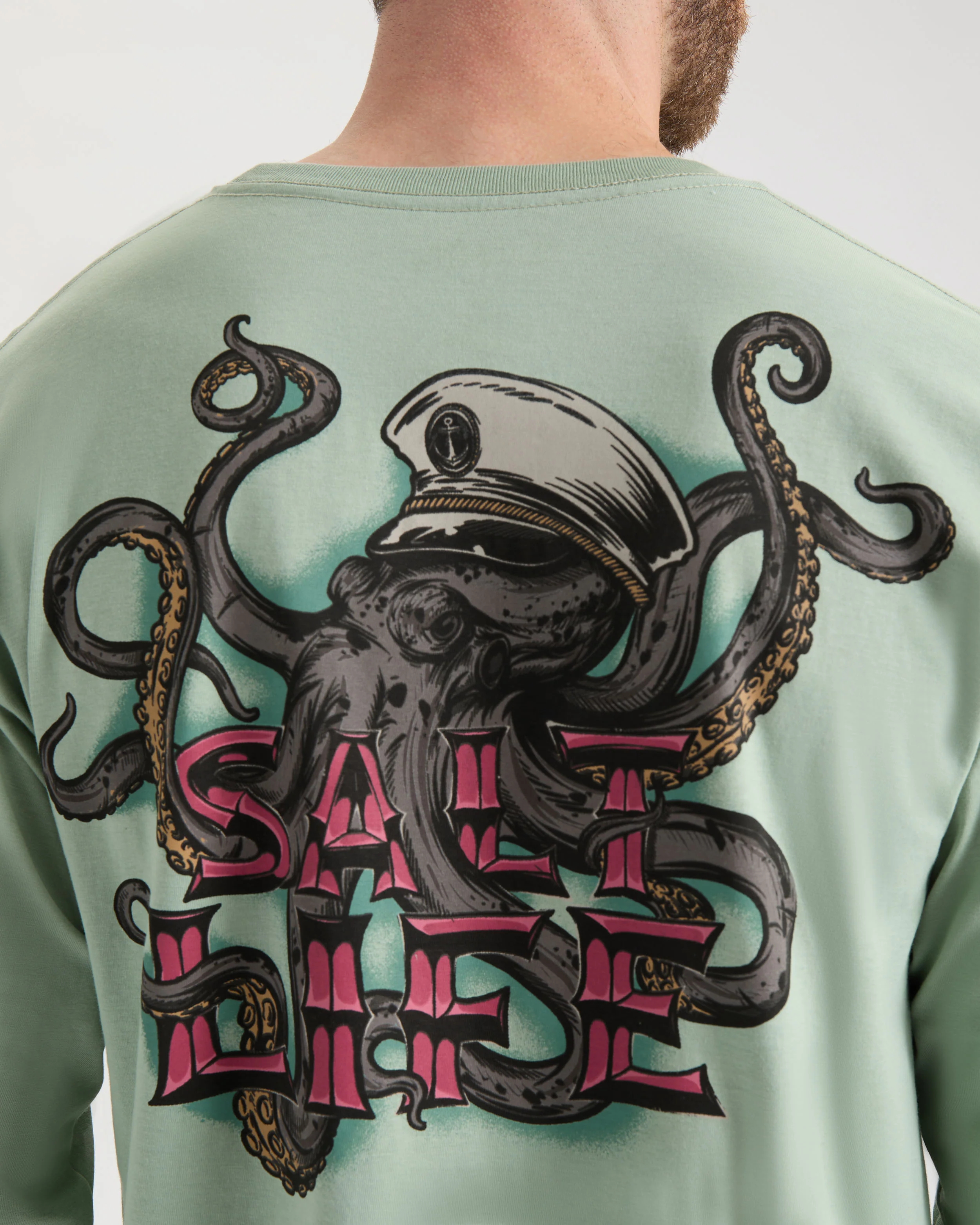 Men's Underwater Alien Long Sleeve Shirt - Image 5